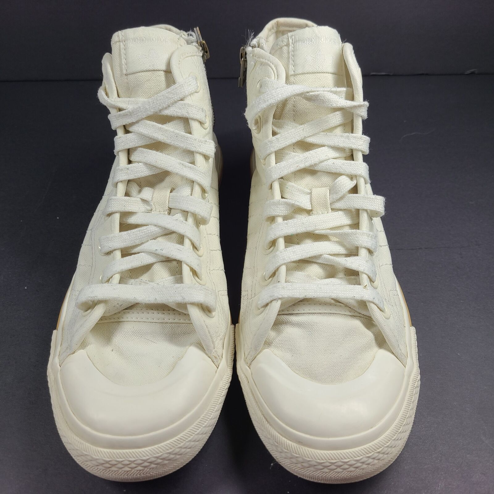 adidas Unisex Nizza Hi Human Made Canvas Sneakers Off White FY5188 US Sz 9
