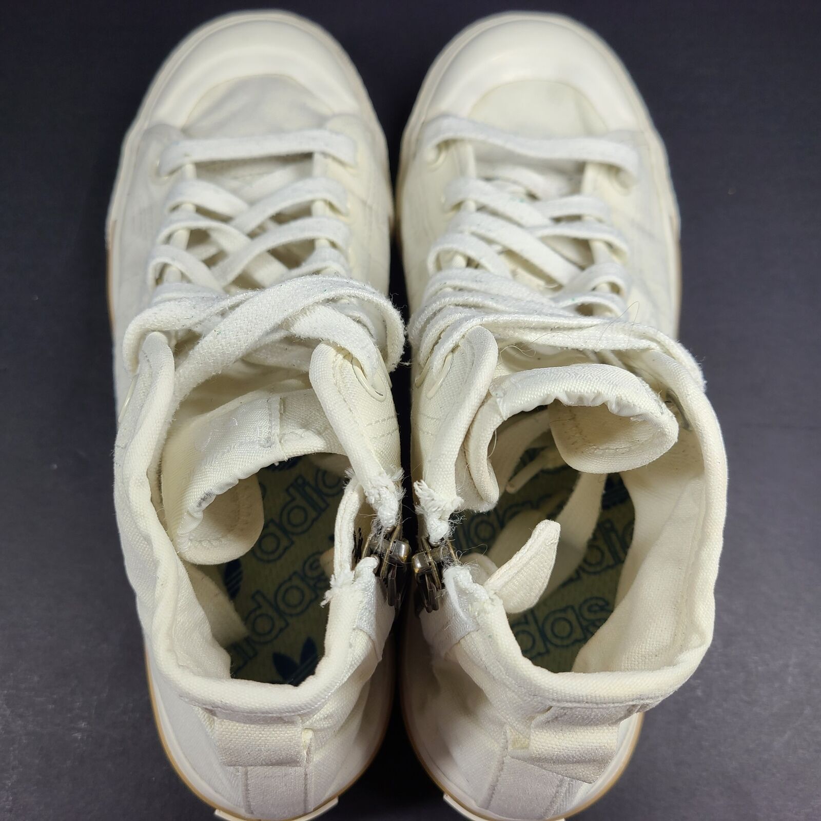 adidas Unisex Nizza Hi Human Made Canvas Sneakers Off White FY5188 US Sz 9