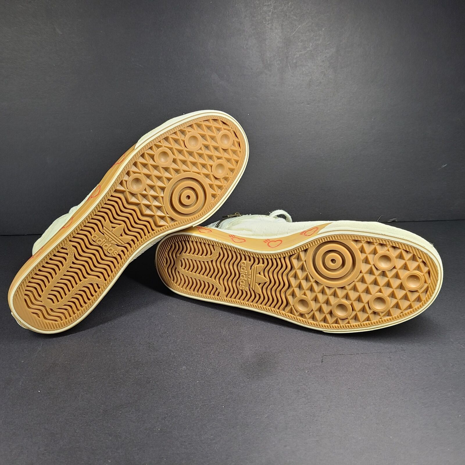 adidas Unisex Nizza Hi Human Made Canvas Sneakers Off White FY5188 US Sz 9