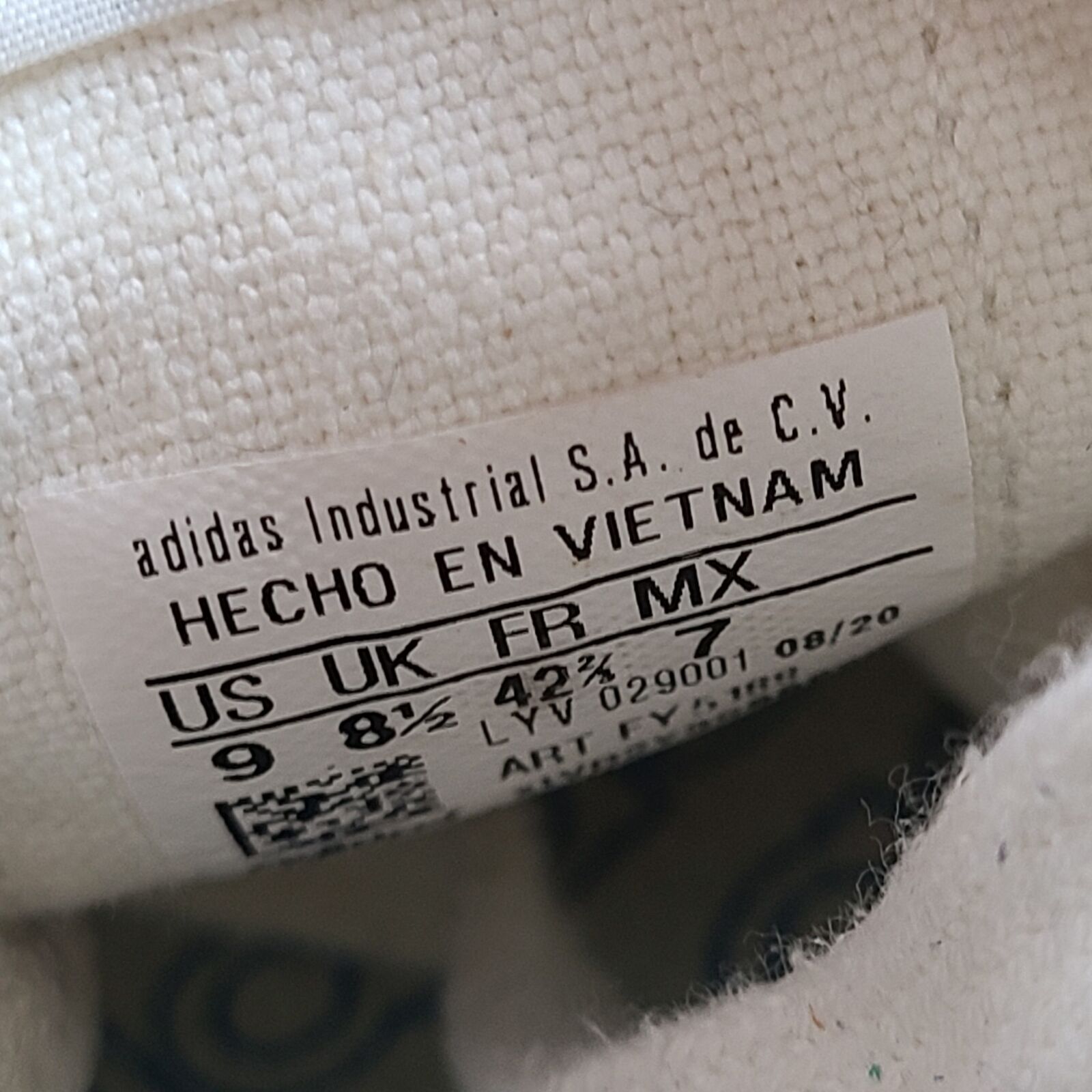 adidas Unisex Nizza Hi Human Made Canvas Sneakers Off White FY5188 US Sz 9