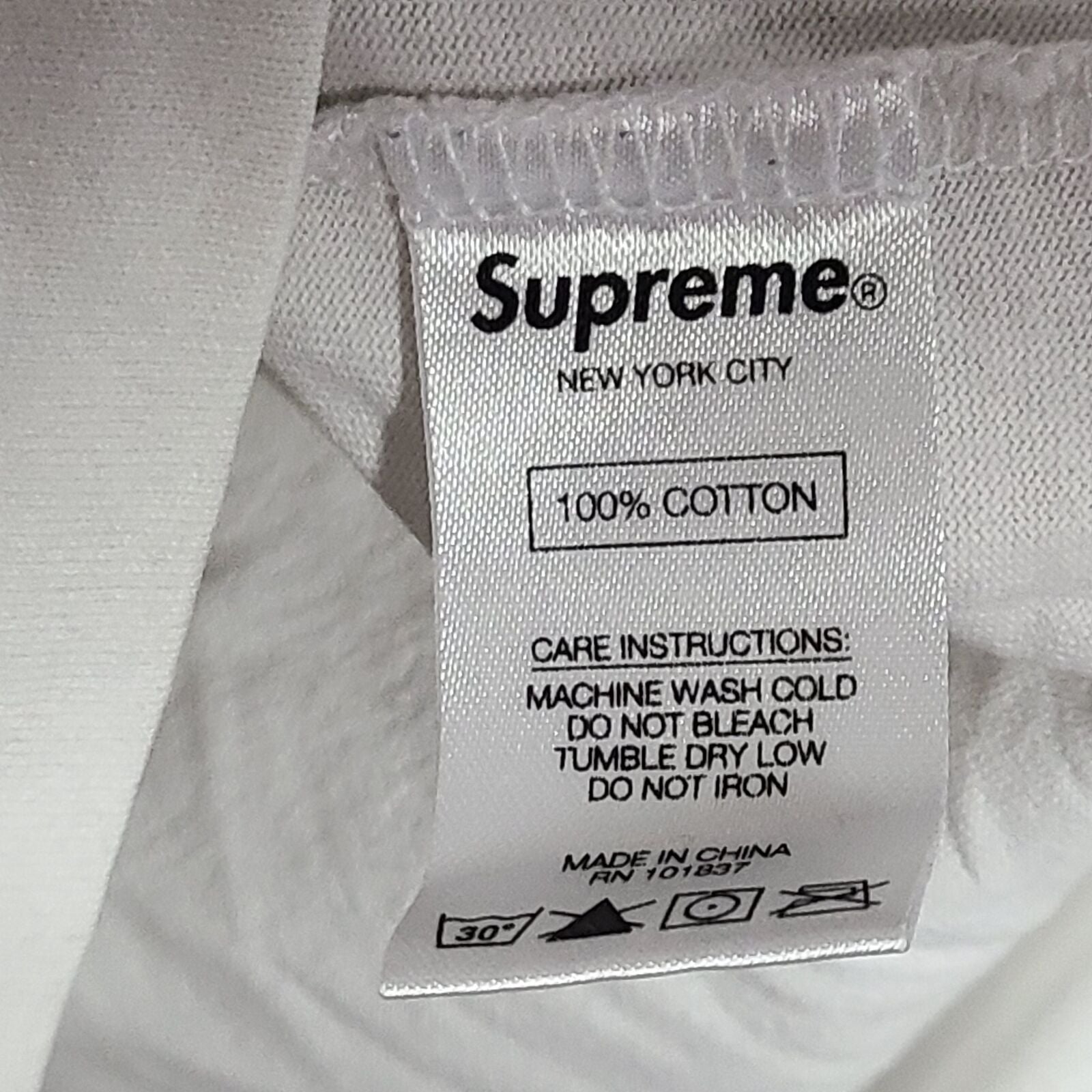 Supreme Men's Gold Bars Tee Shirt "F* All Y'All" Short Sleeve Cotton White Sz M
