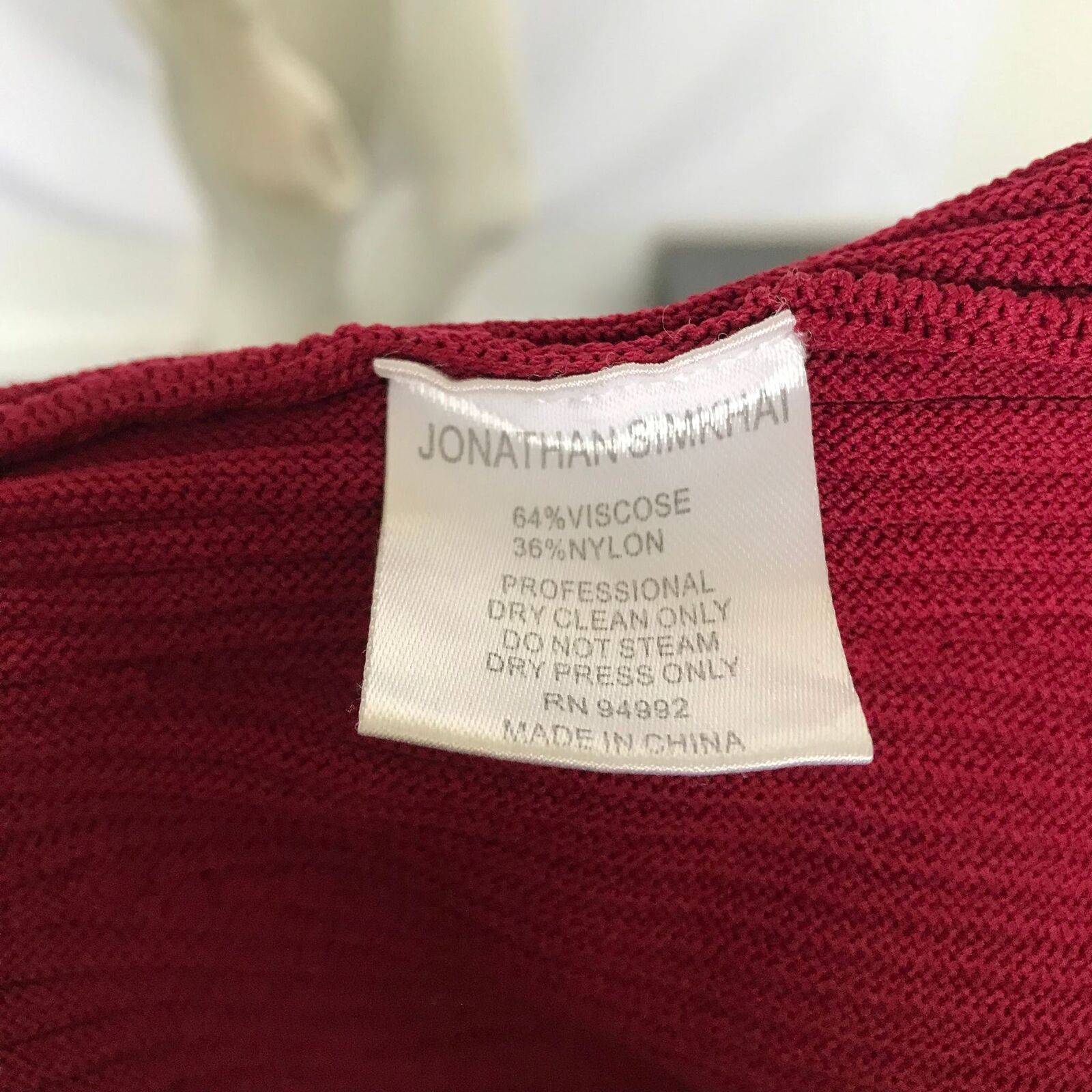 Jonathan Simkhai Bell Sleeve Peplum Top Cabernet Ribbed Knit Sz S