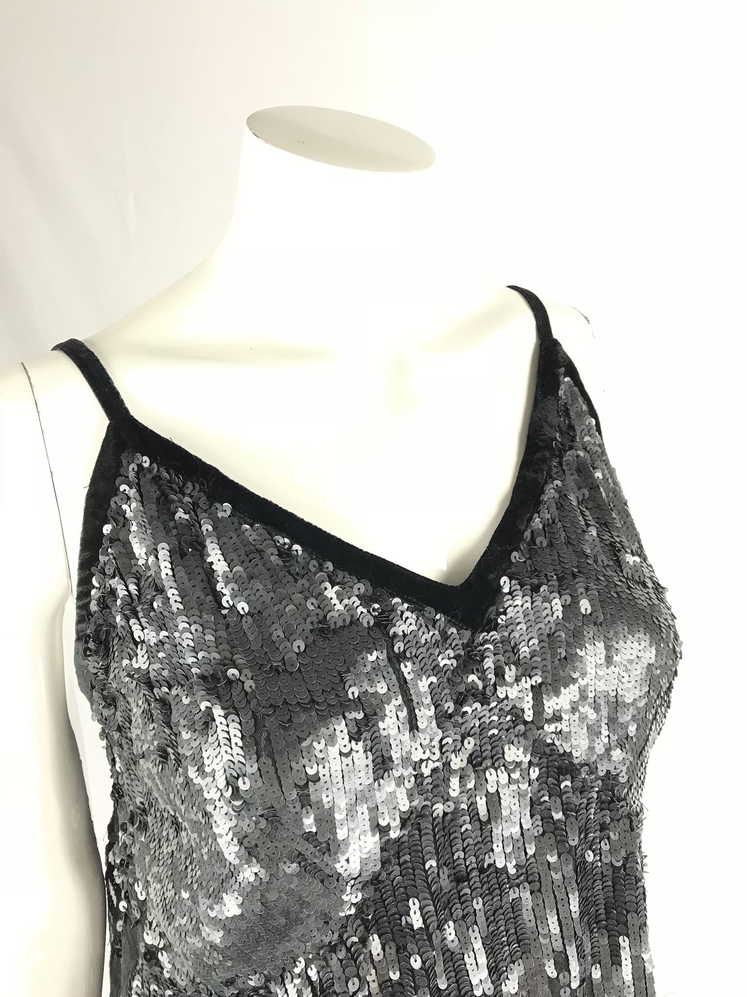 Manoush Women's Black Sequin Strap Dress Size 6