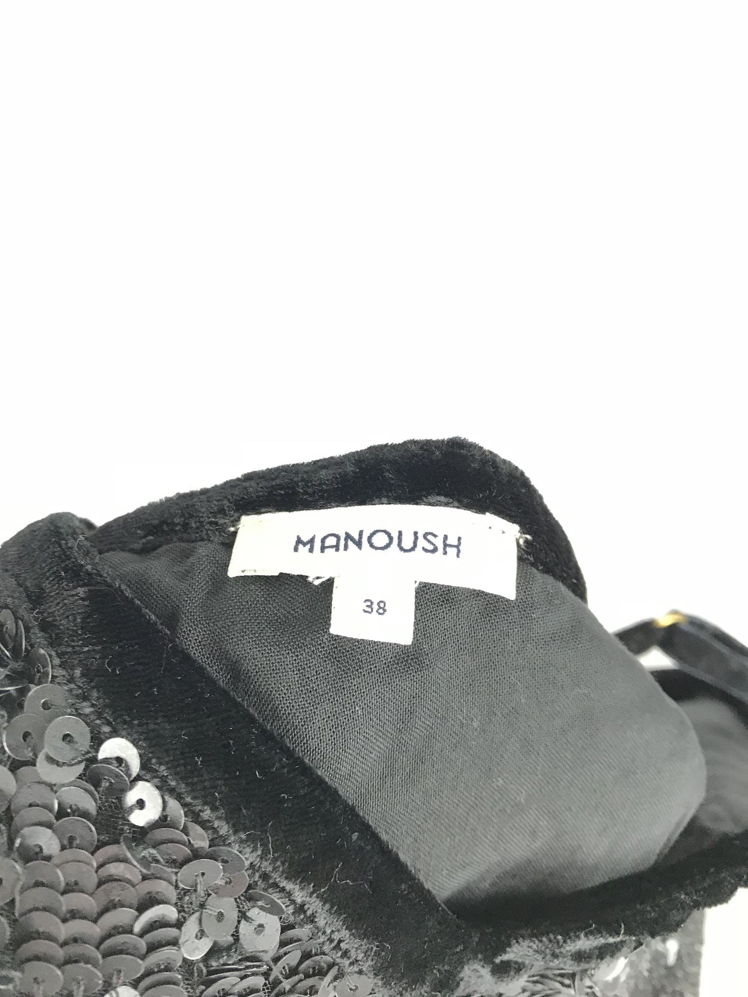 Manoush Women's Black Sequin Strap Dress Size 6