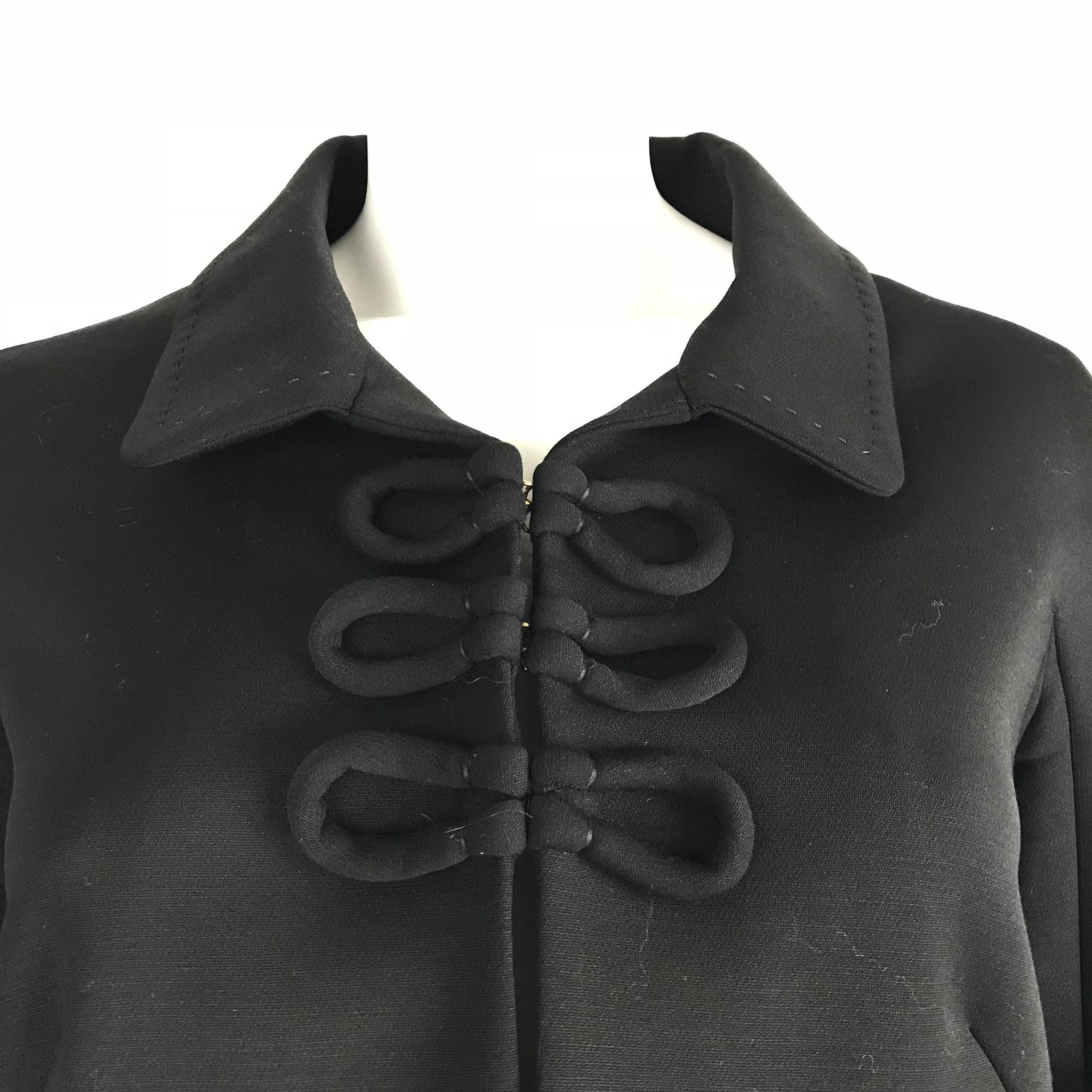 Paule Ka Women's Black Cropped Blazer Jacket Size 9