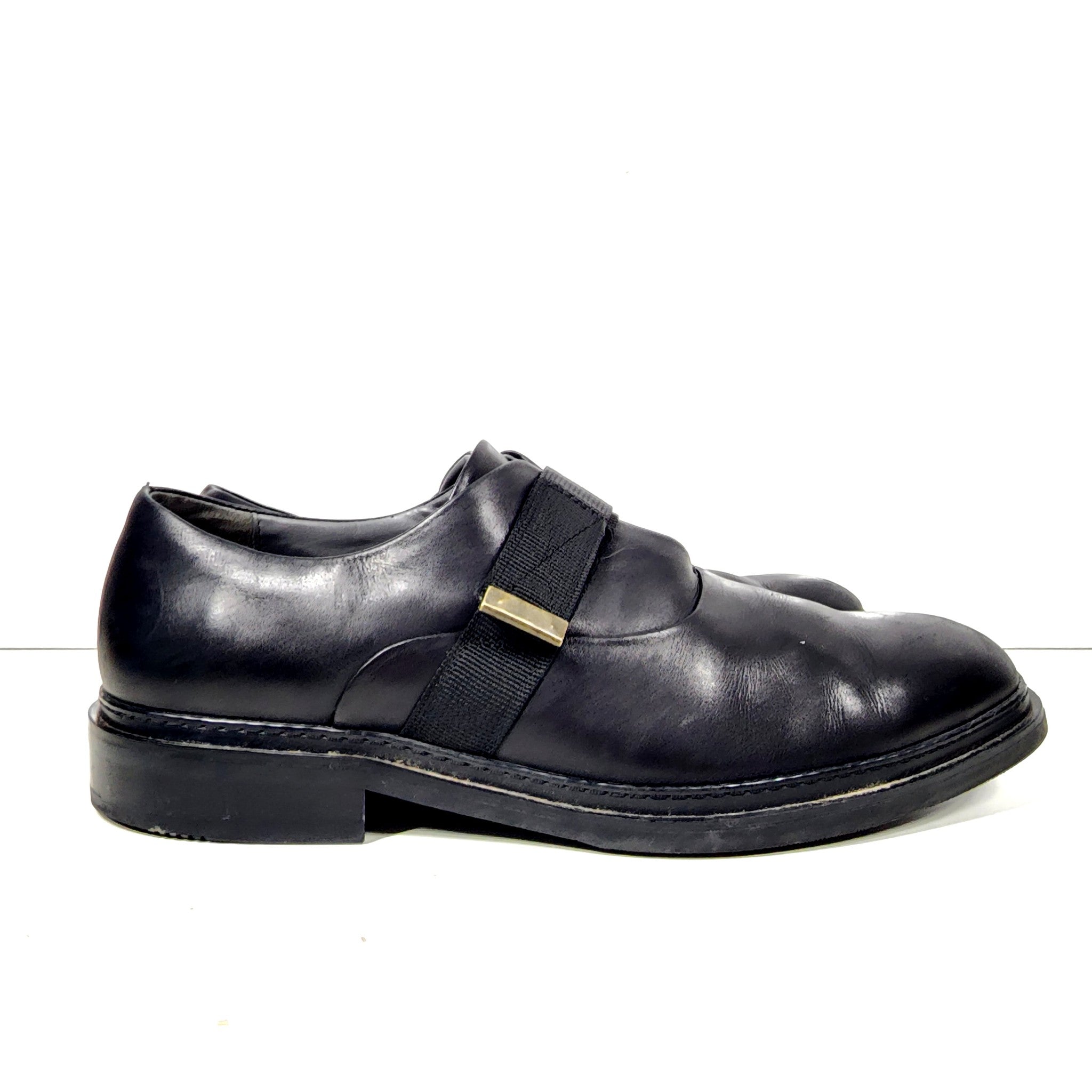 Aldo Men's Dress Shoes Monk Strap Black Leather US Size 10.5