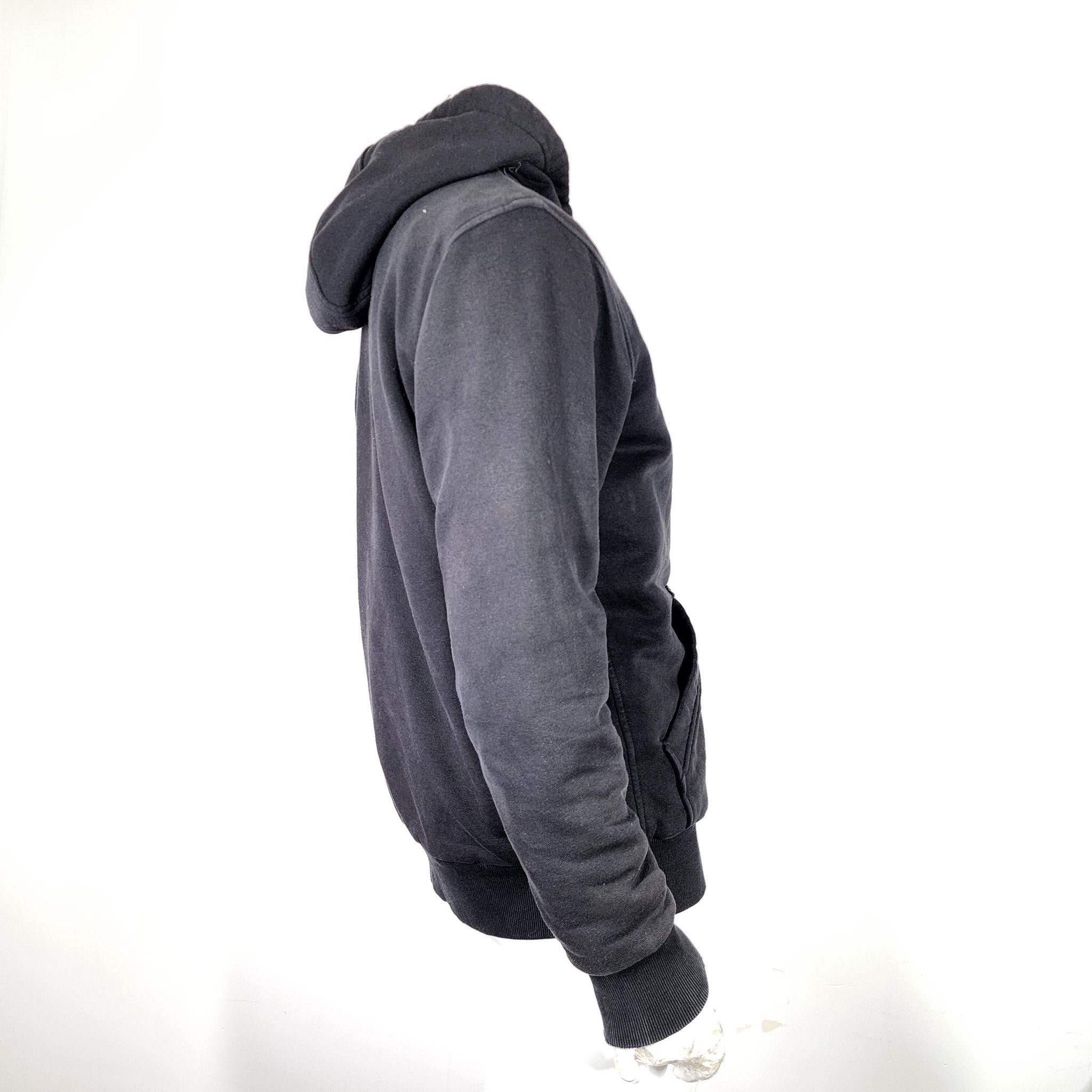 Moose Knuckles Men's Classic Bunny Zip Hoodie Jacket Black Missing Fur Liner L