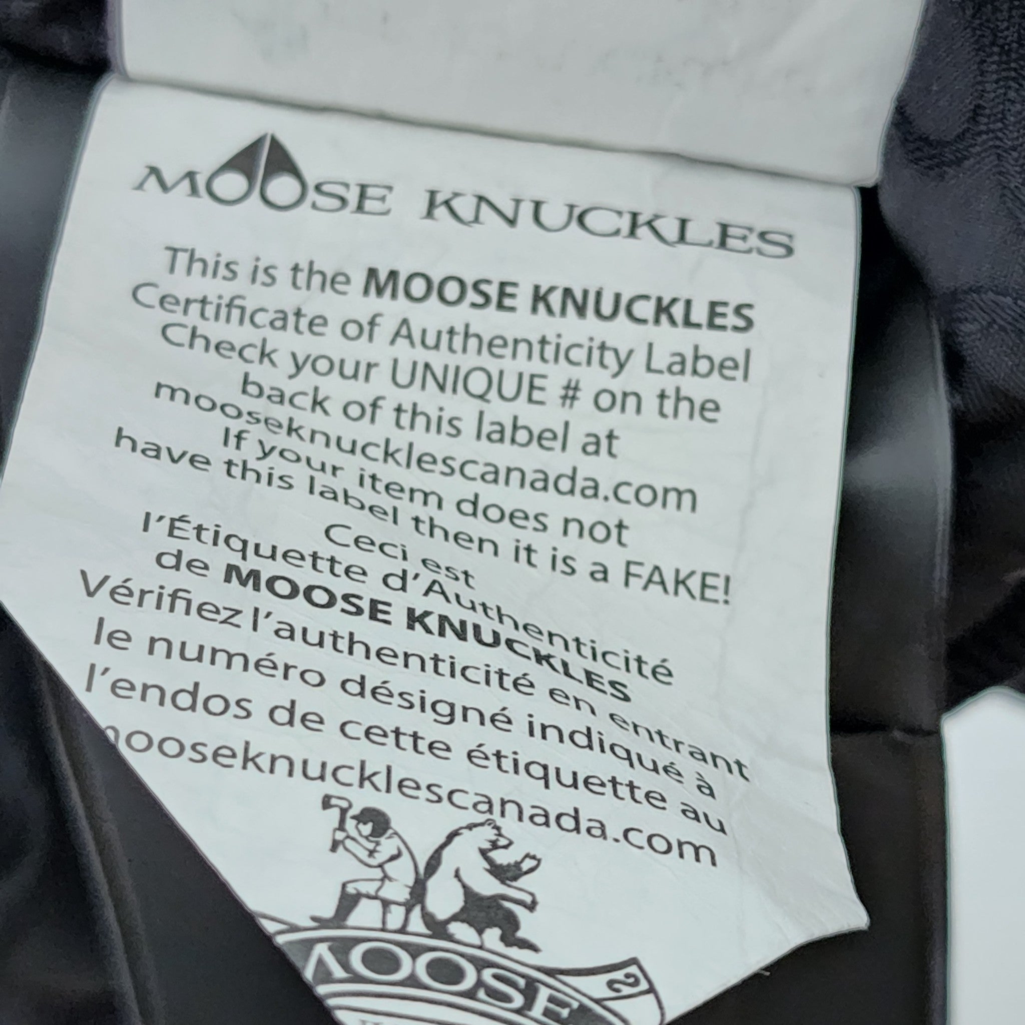 Moose Knuckles Men's Classic Bunny Zip Hoodie Jacket Black Missing Fur Liner L