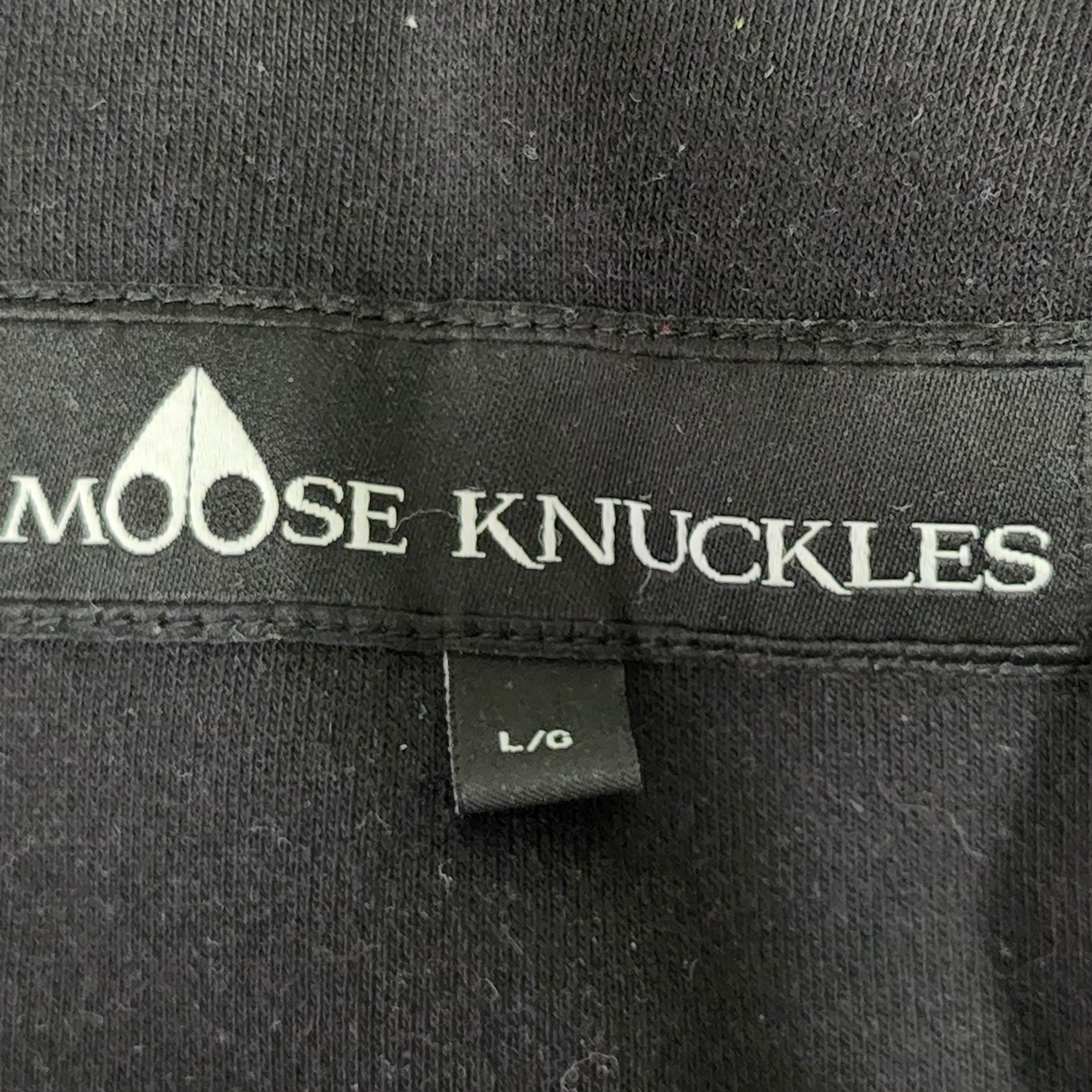 Moose Knuckles Men's Classic Bunny Zip Hoodie Jacket Black Missing Fur Liner L