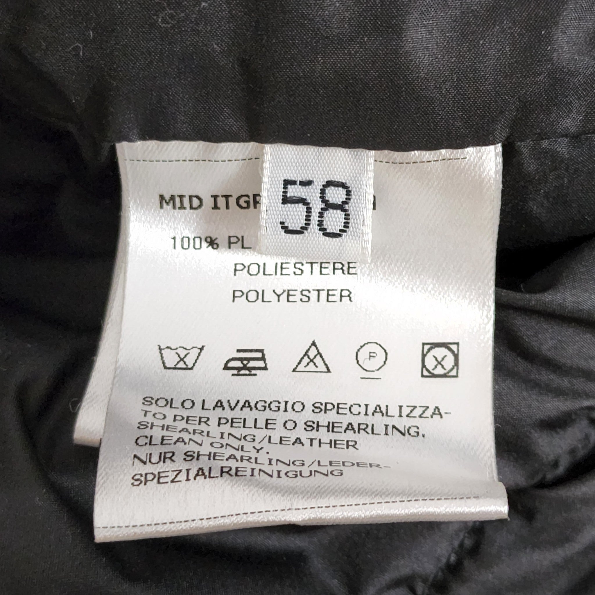 Moreschi Men's Leather & Quilted Fabric Bomber Jacket Black US Sz 48 XL