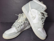 Nike Men's Air Jordan 1 Mid Swoosh Logo Sneakers DC9035-100 Gray Camo Sz 8.5