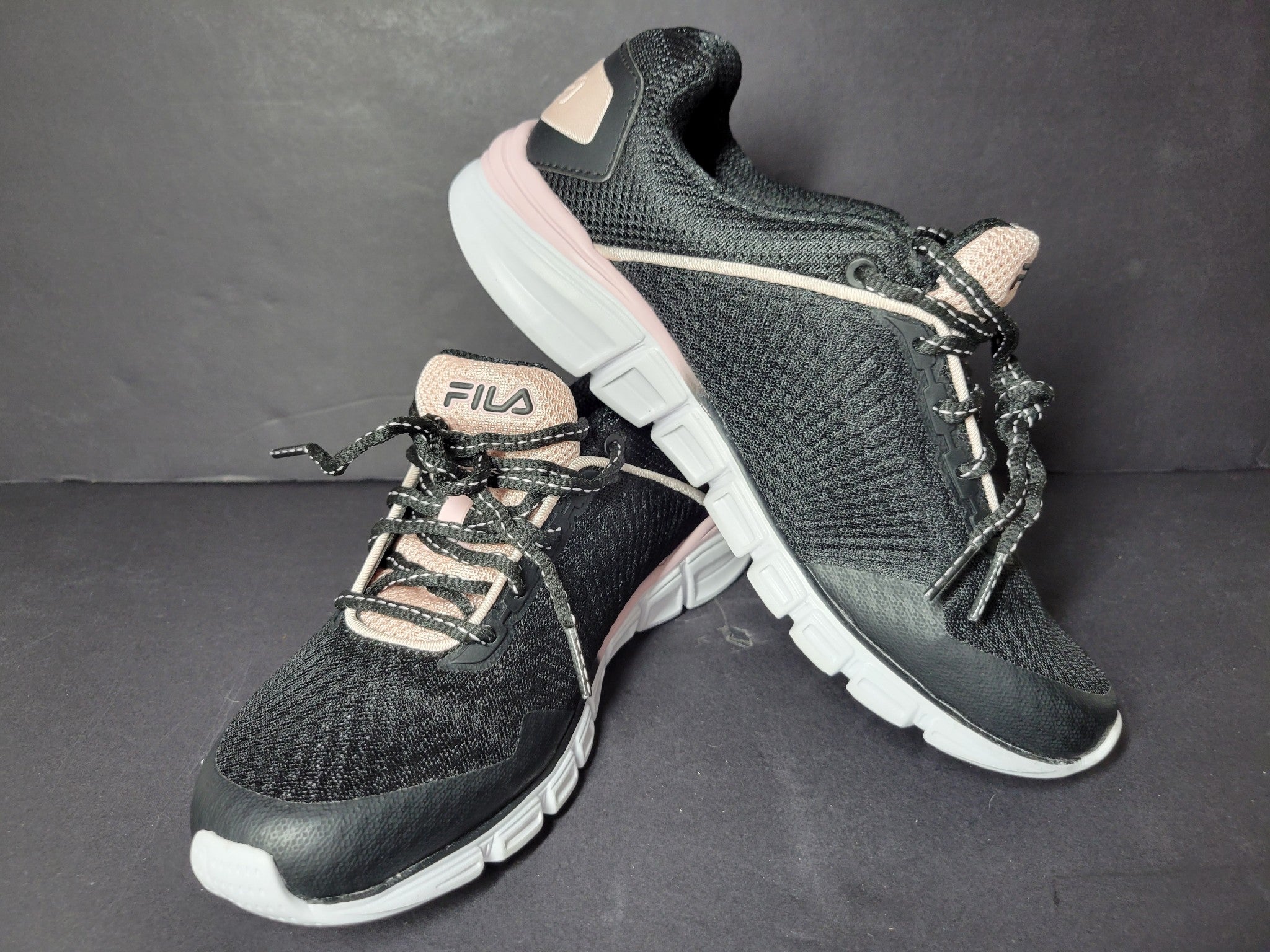 Fila Women's Countdown 5 Sneakers Running Shoes 5RM00343 Memory Foam Black 8.5
