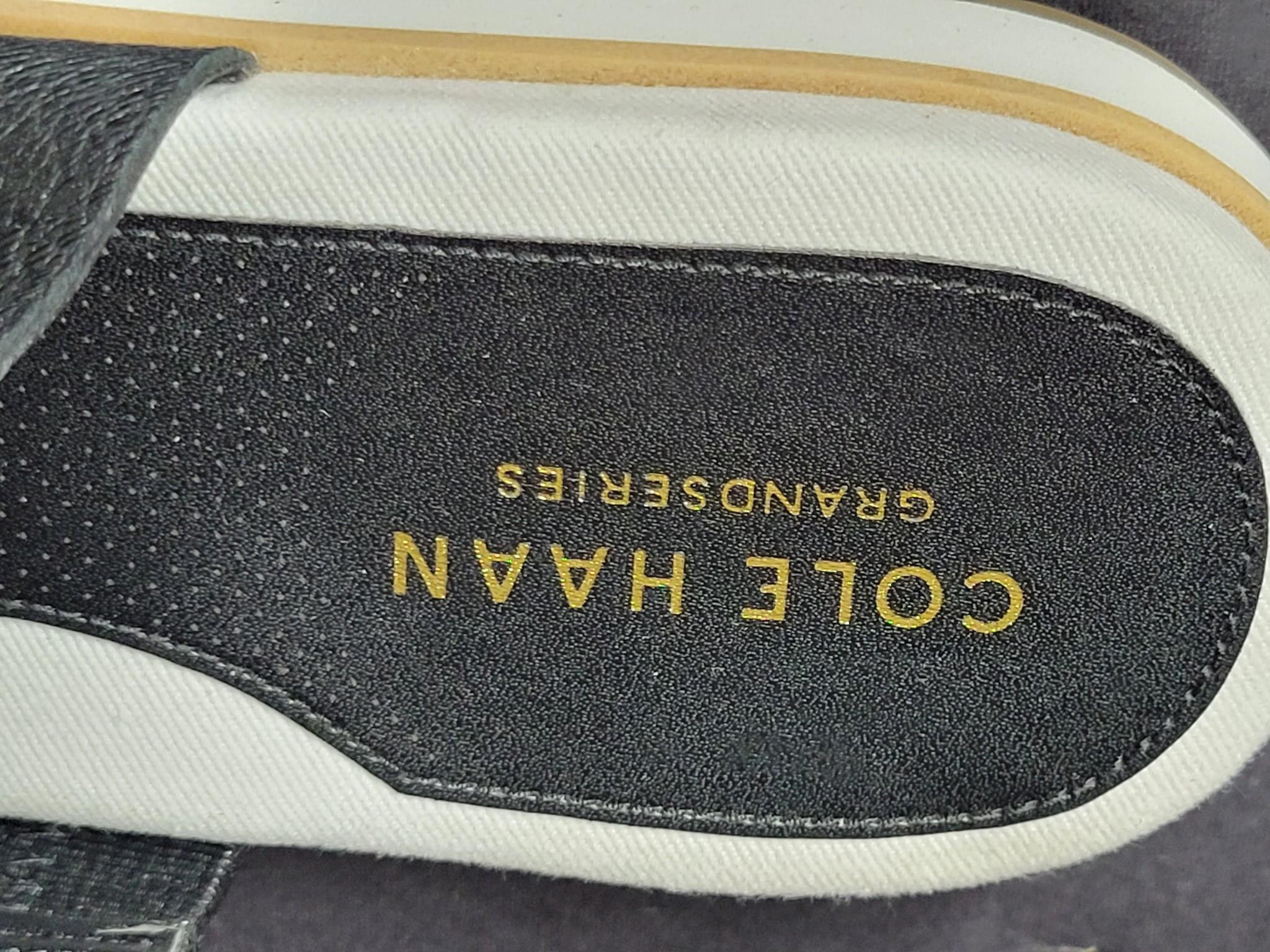 Cole Haan Women's Mandy Sandal Leather Thong Strap W25435 Black Sz 7.5