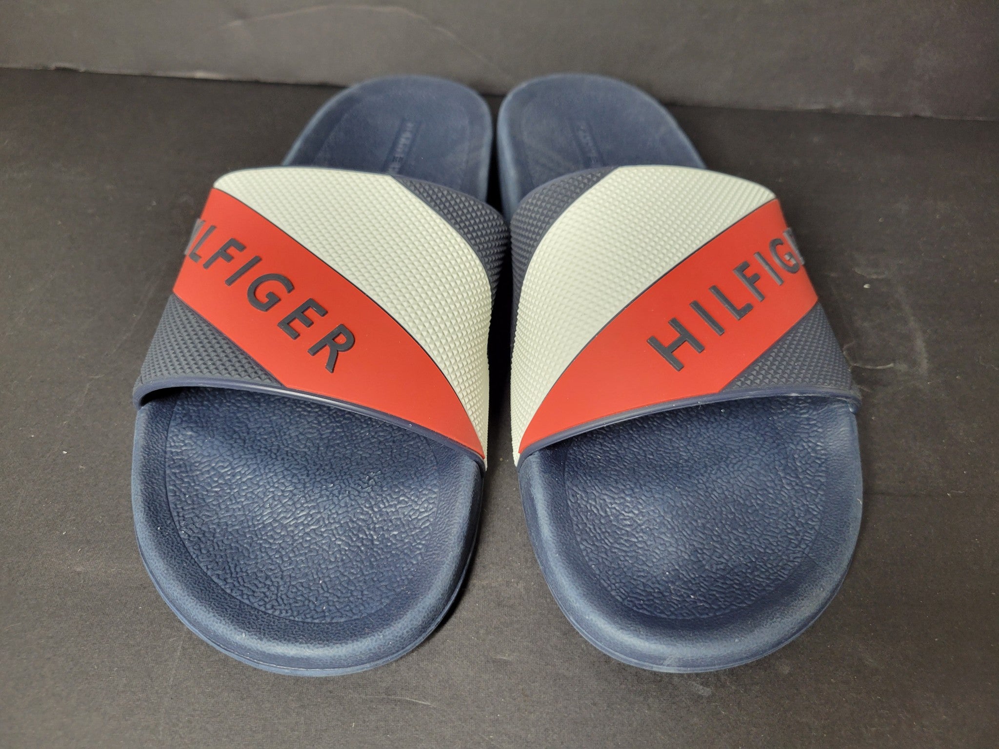 Tommy Hilfiger Men's Pool Slides Shower Beach Sandals Blue Sz 11M NEW