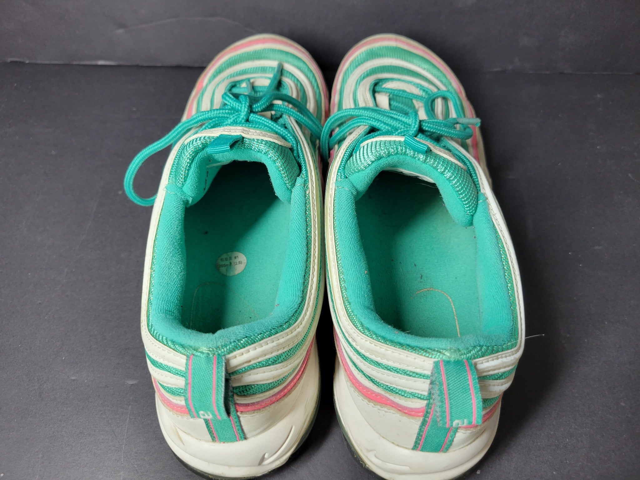 Nike Air MAX 97 'South Beach' Shoes 921522-101 Sneakers White Green Pink Sz 10.5
