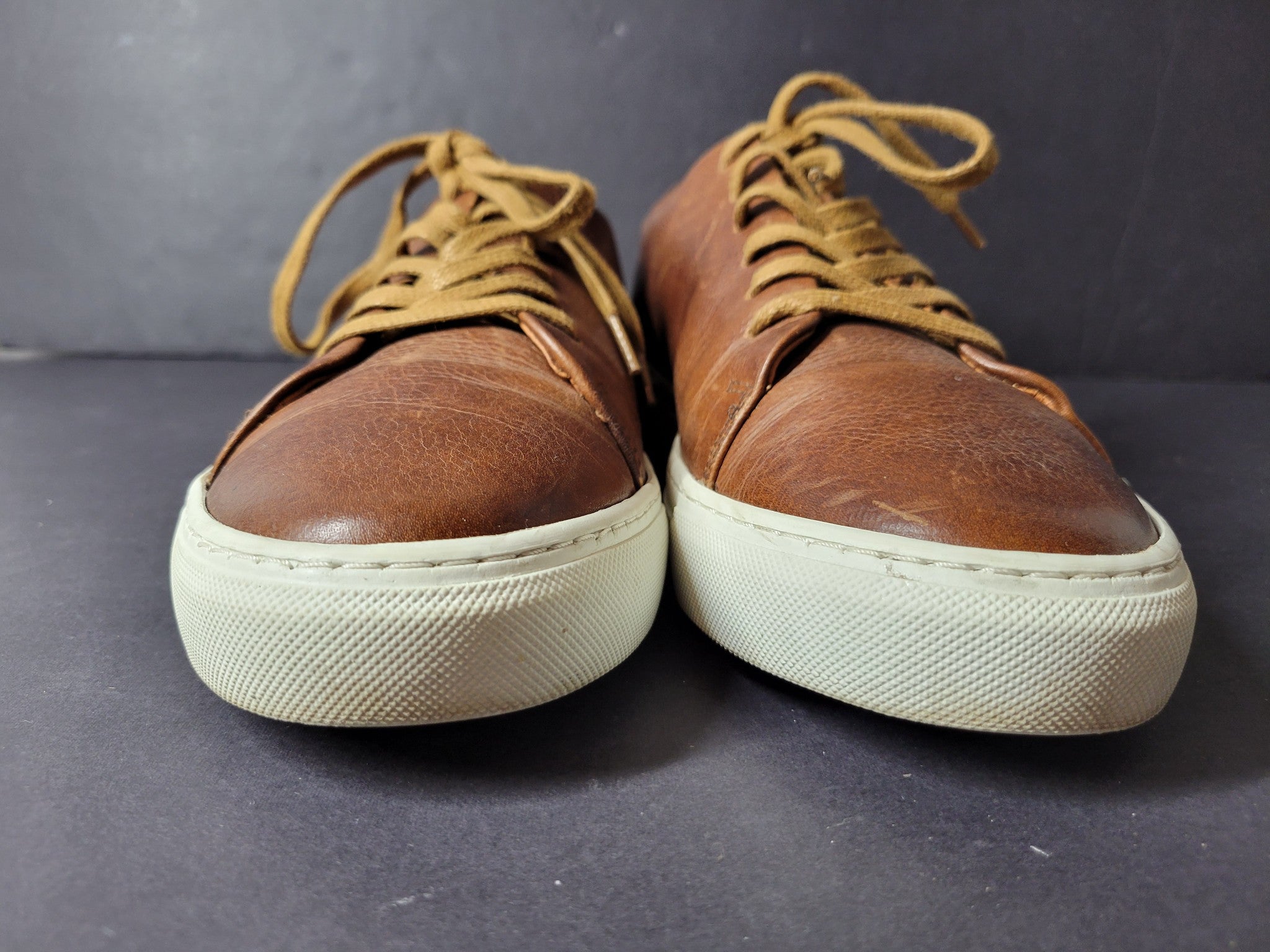 Matinique Men's Madir Leather Lace Up Sneakers Shoes Brown US Sz 9