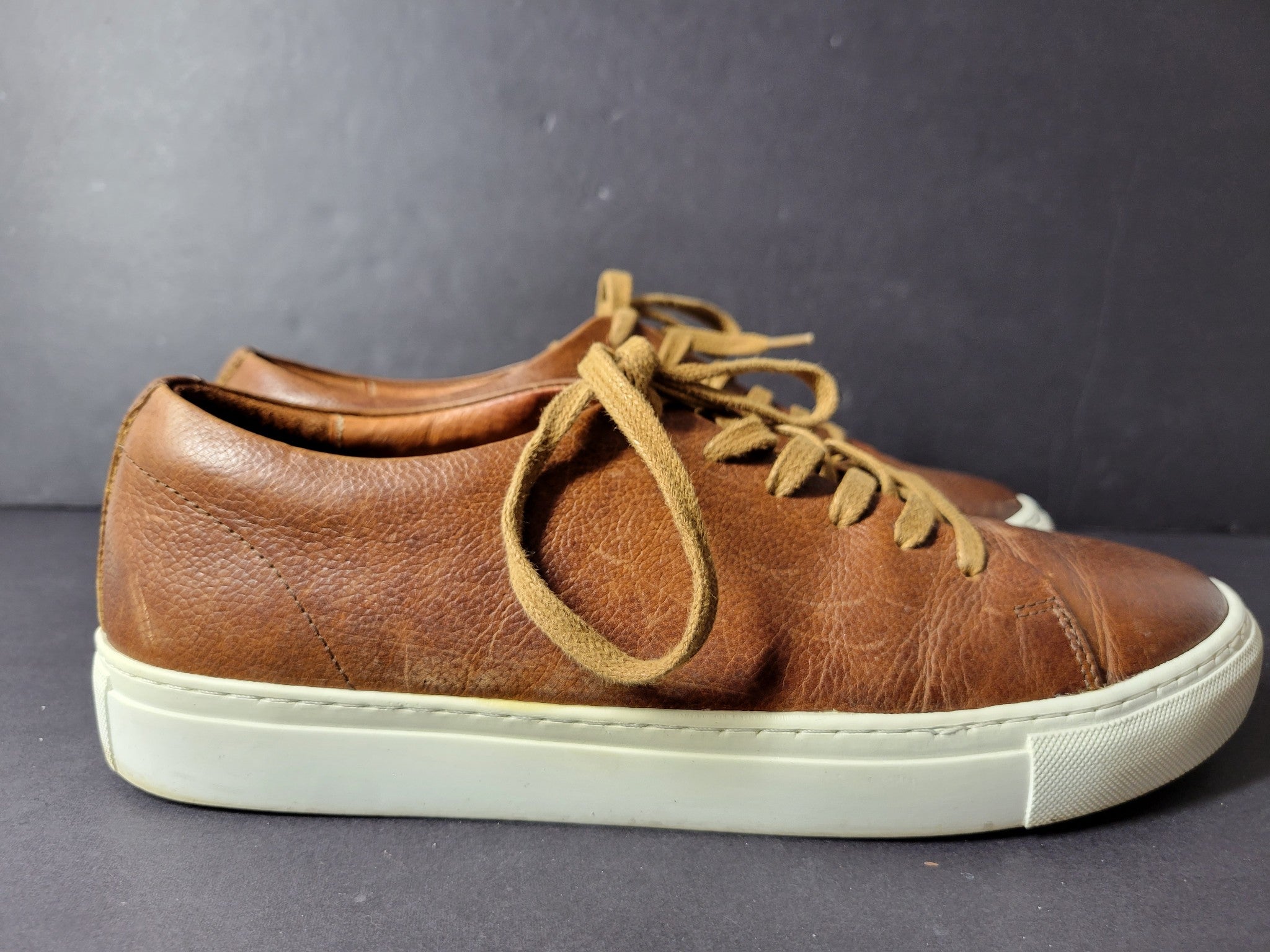 Matinique Men's Madir Leather Lace Up Sneakers Shoes Brown US Sz 9