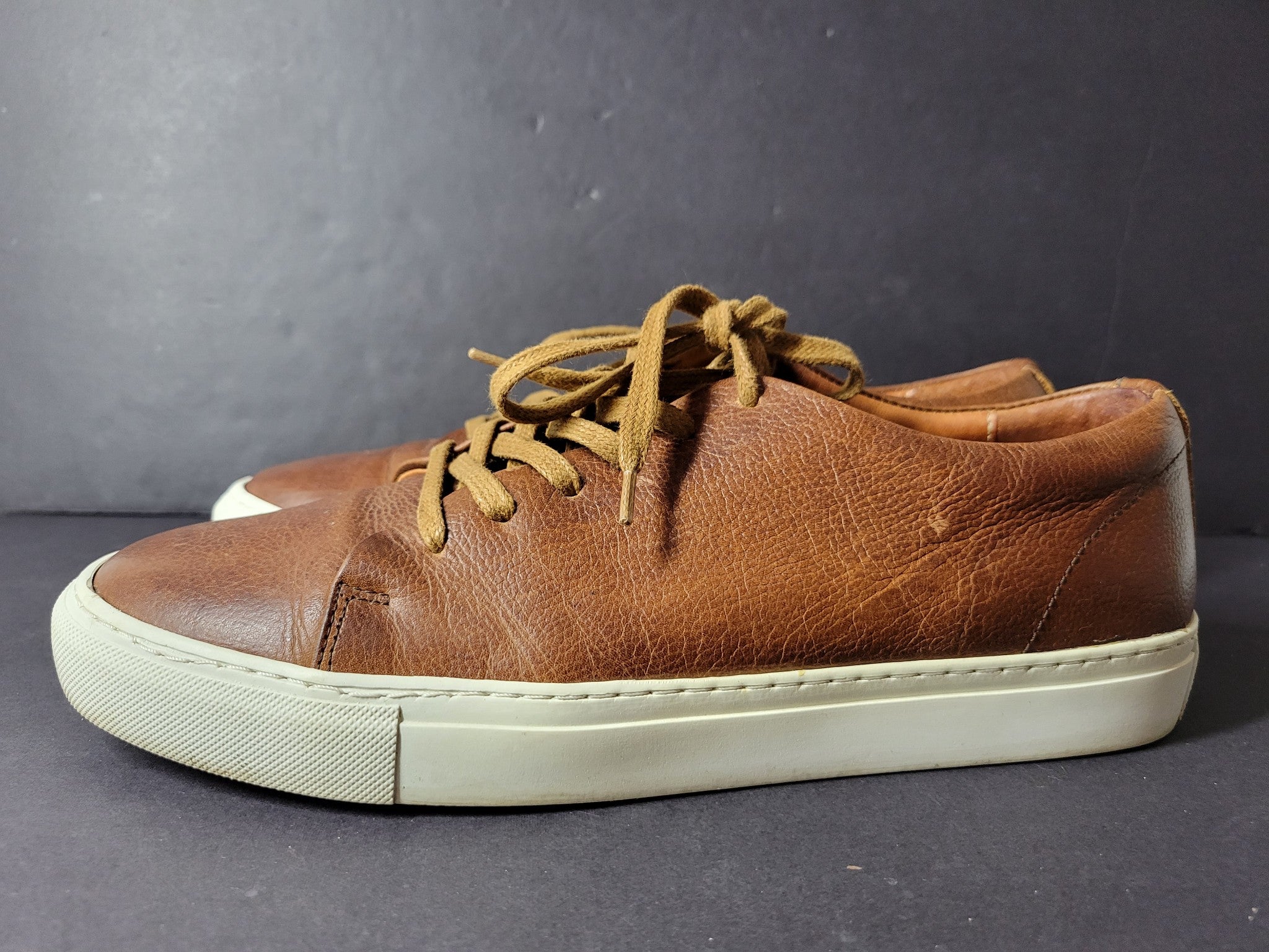 Matinique Men's Madir Leather Lace Up Sneakers Shoes Brown US Sz 9