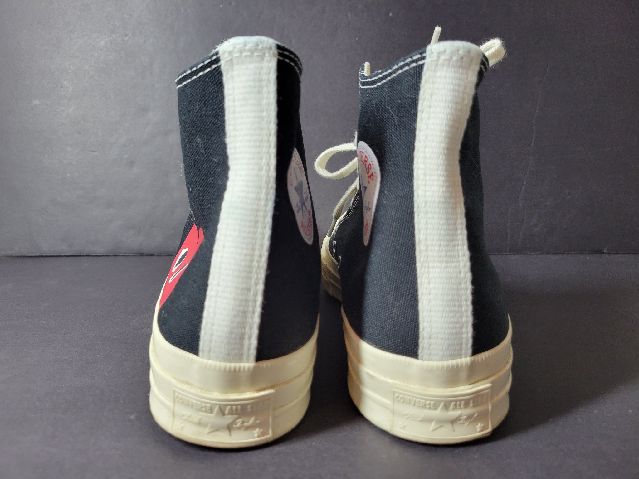 Comme des Garcons Play x Converse Chuck Taylor 70 High Sneakers Black Sz M8/W10