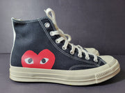 Comme des Garcons Play x Converse Chuck Taylor 70 High Sneakers Black Sz M8/W10