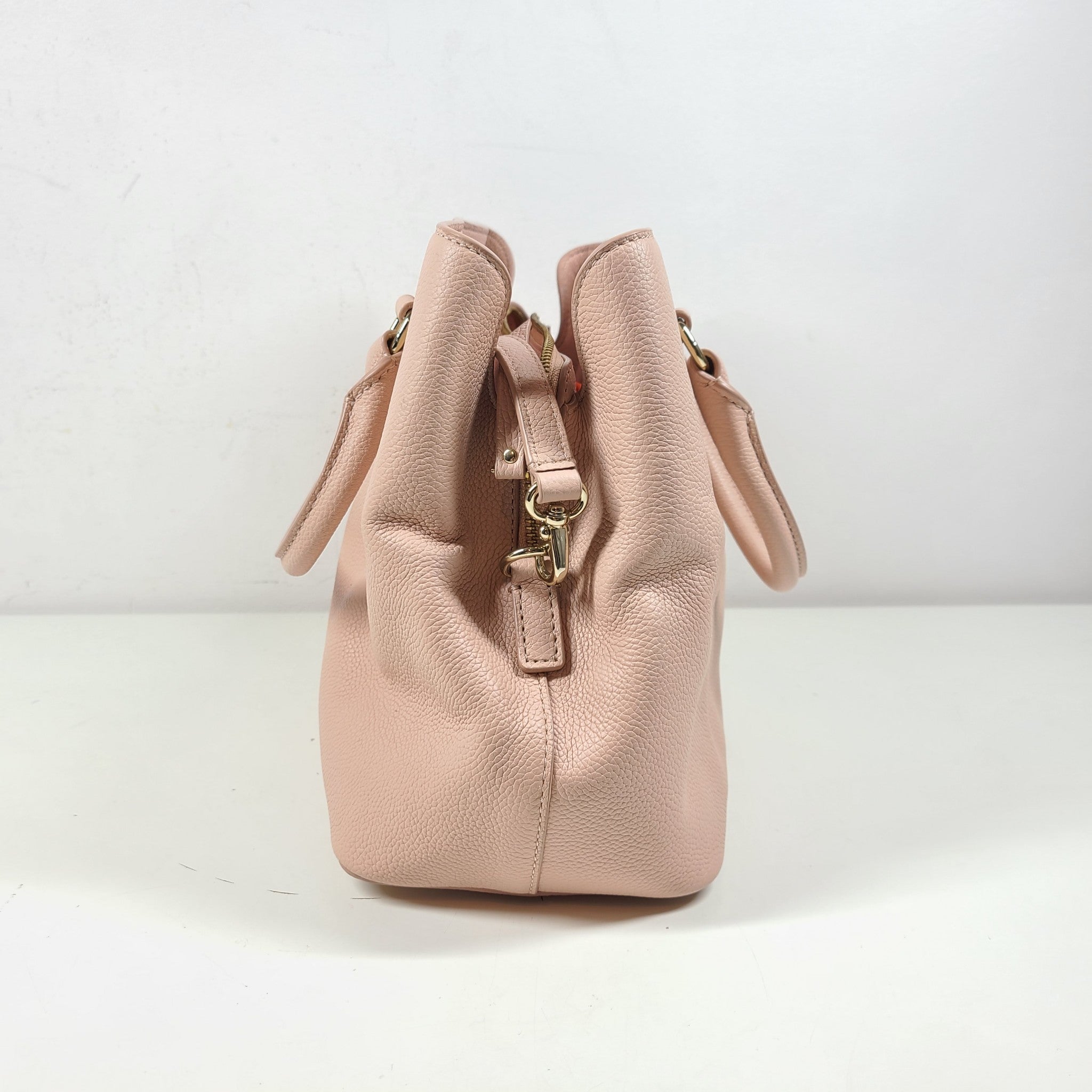 Kate Spade Larchmont Avenue Evangelie Pink Warm Vellum Leather Satchel WKRU5376