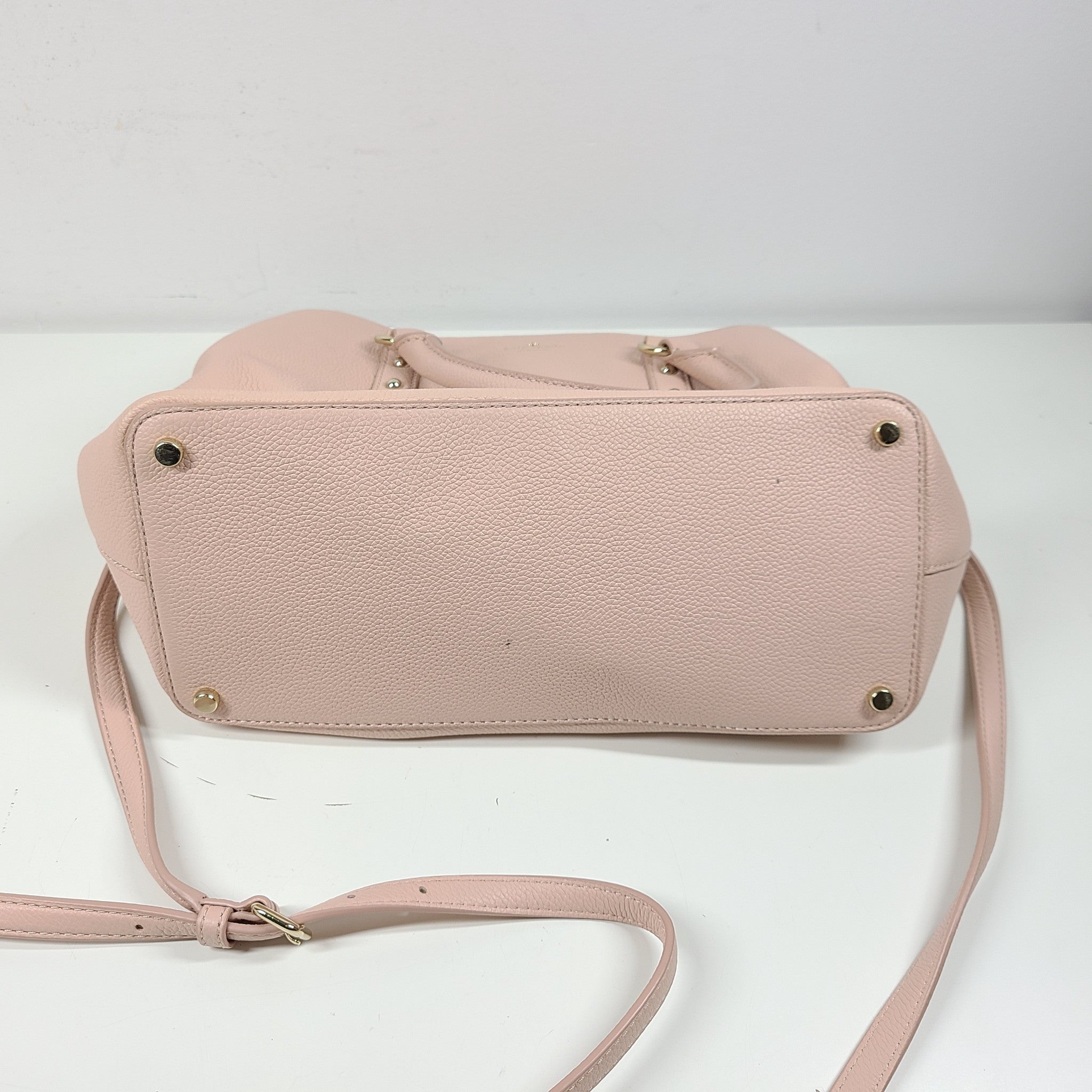Kate Spade Larchmont Avenue Evangelie Pink Warm Vellum Leather Satchel WKRU5376