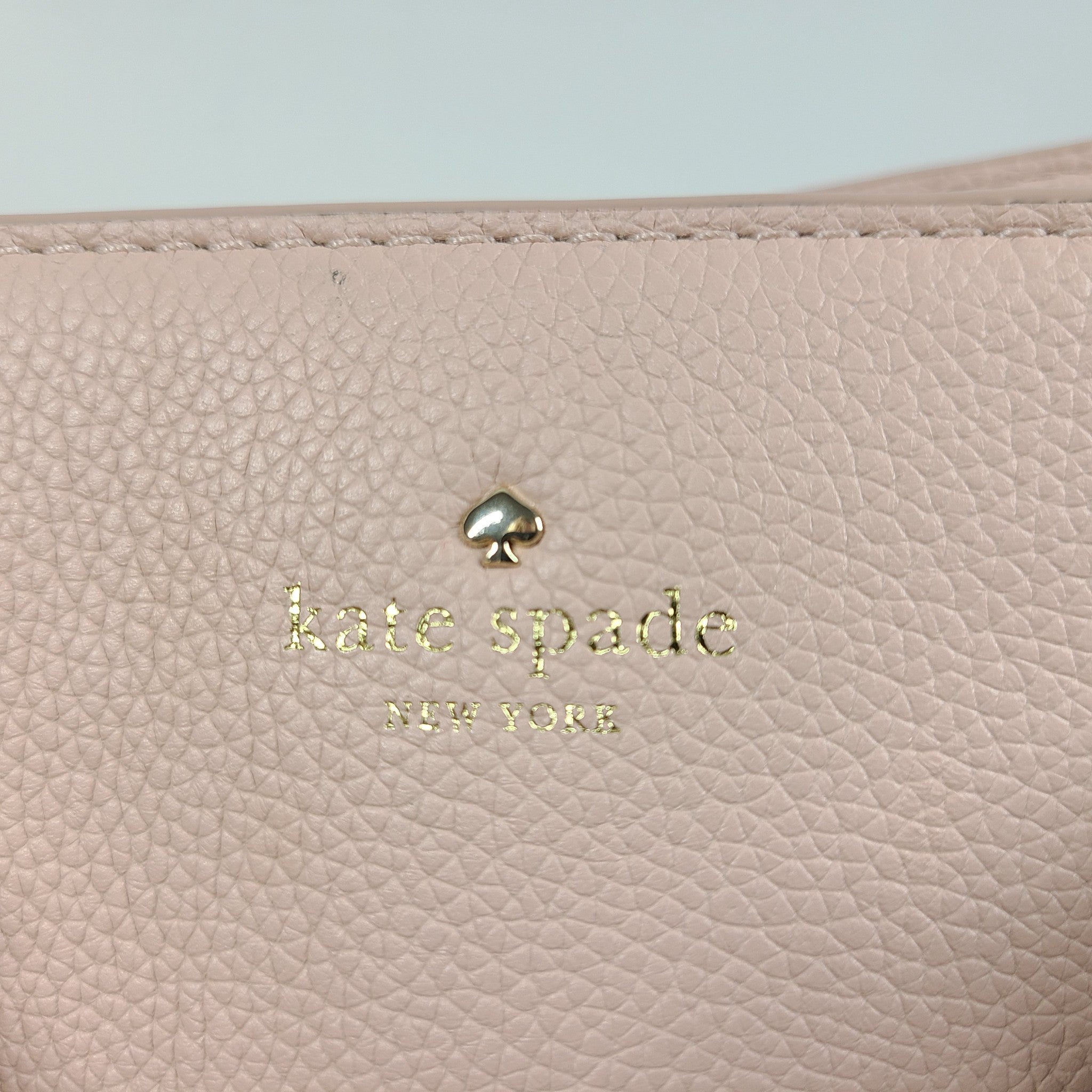 Kate Spade Larchmont Avenue Evangelie Pink Warm Vellum Leather Satchel WKRU5376
