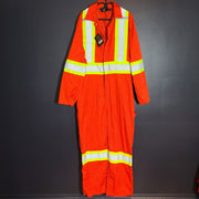 Kosto Hi Viz High Visibility Work Coverall Boiler Suit 4" Reflective Tape Sz 48