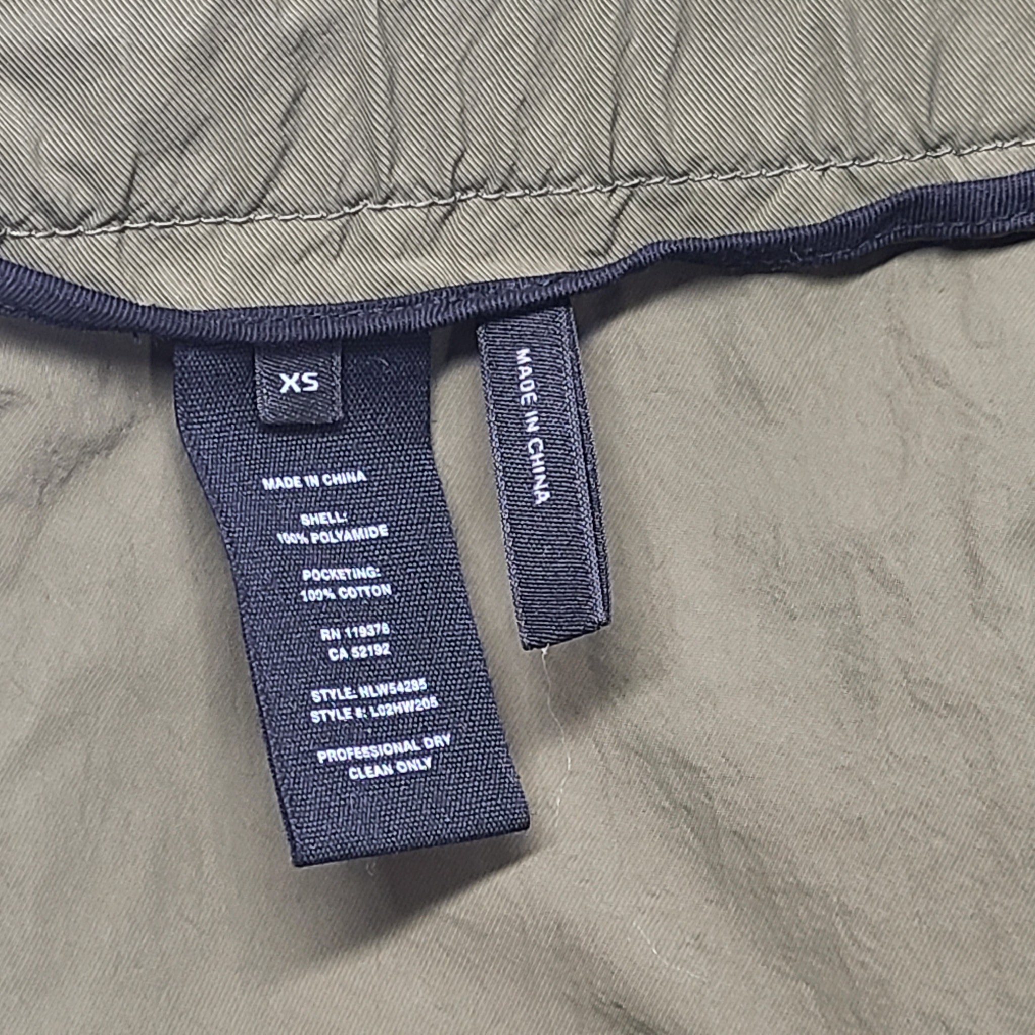 Helmut Lang Women's Paper Bag Short Burnt Olive Green Sz XS $490