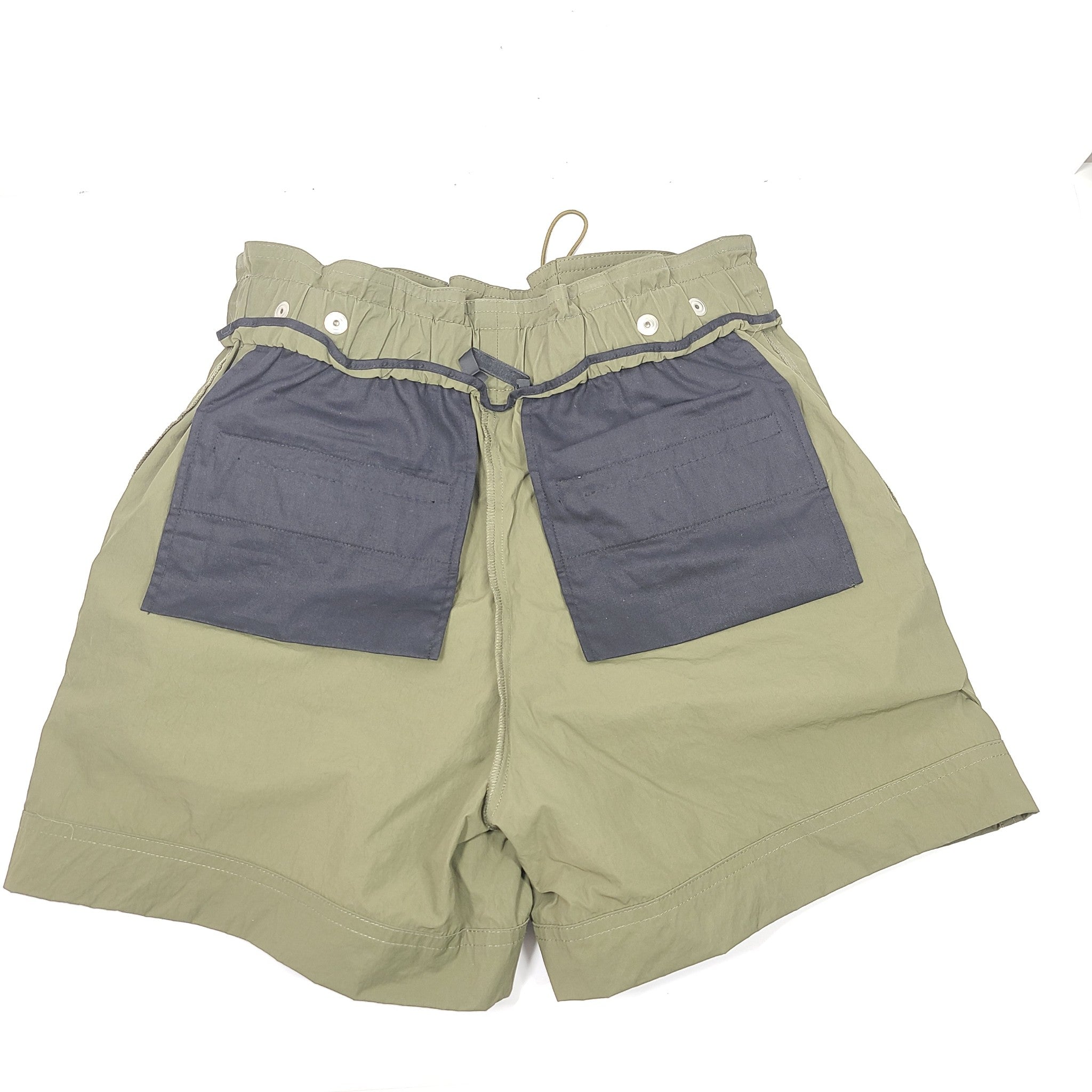 Helmut Lang Women's Paper Bag Short Burnt Olive Green Sz XS $490