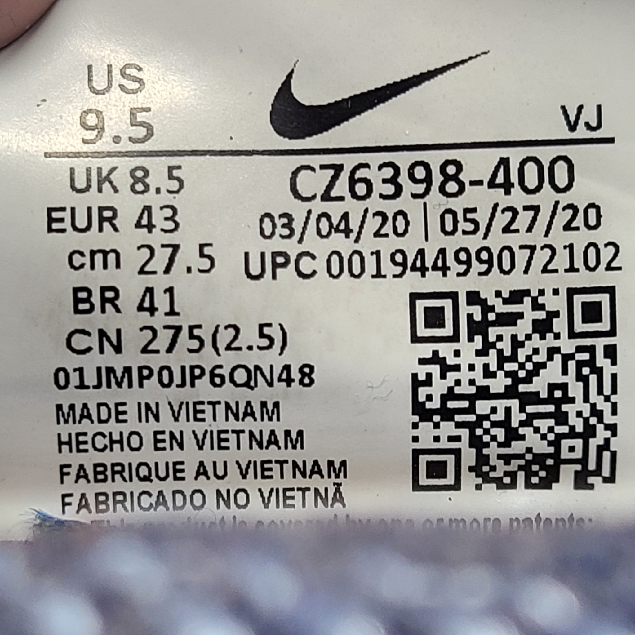 Nike Men's Space Hippie 04 Mystic Sneakers Shoes CZ6398-400 Blue US9.5