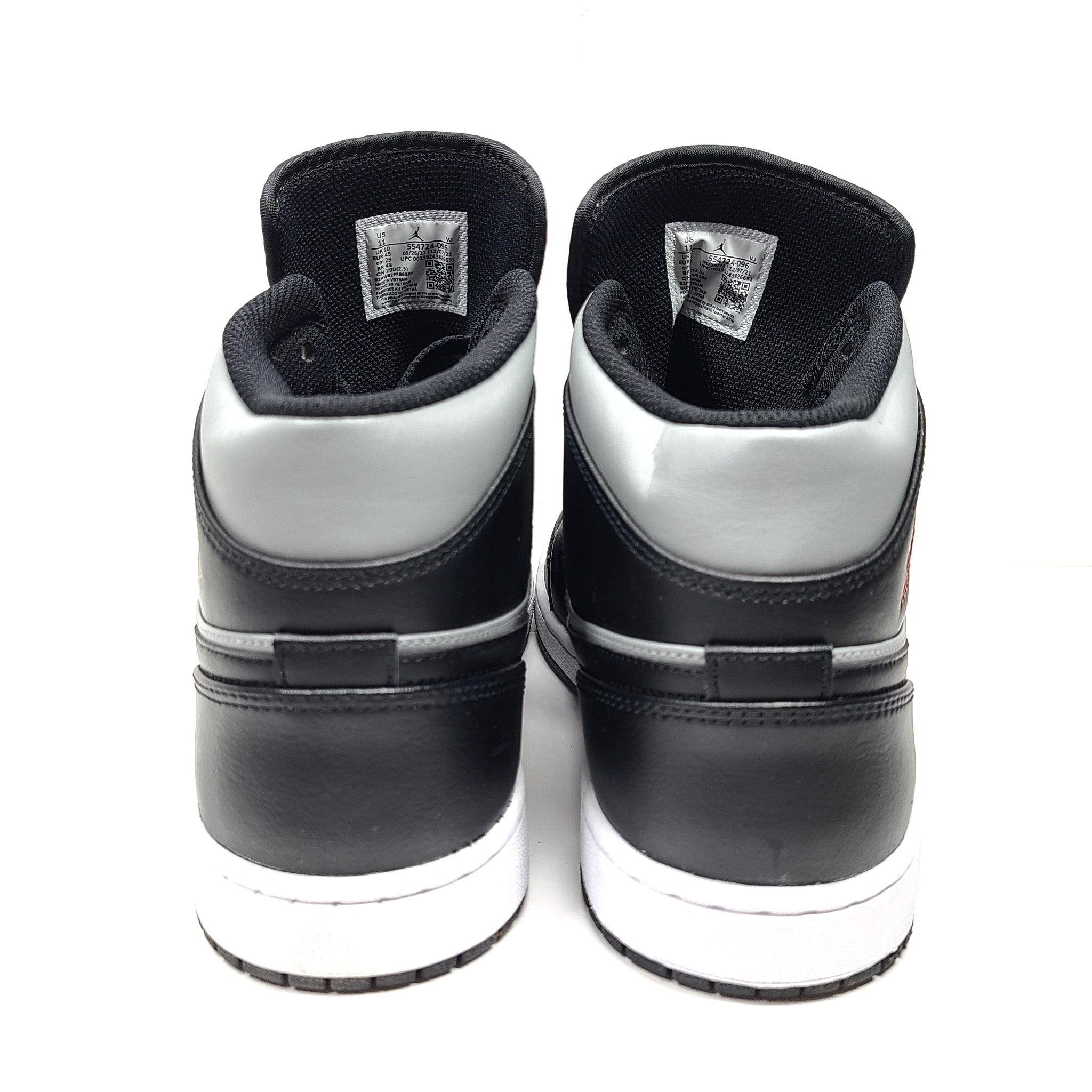 Nike Men's Air Jordan 1 Mid 'Shadow' Sneakers Basketball Shoes 554724-096 US11