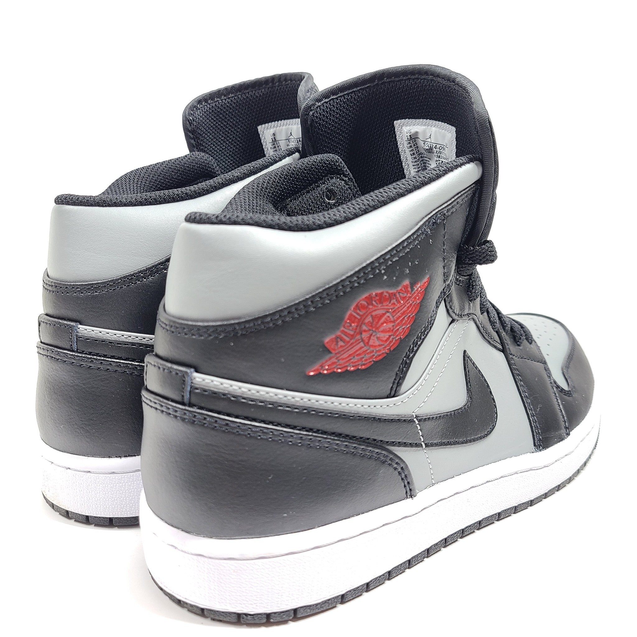 Nike Men's Air Jordan 1 Mid 'Shadow' Sneakers Basketball Shoes 554724-096 US11