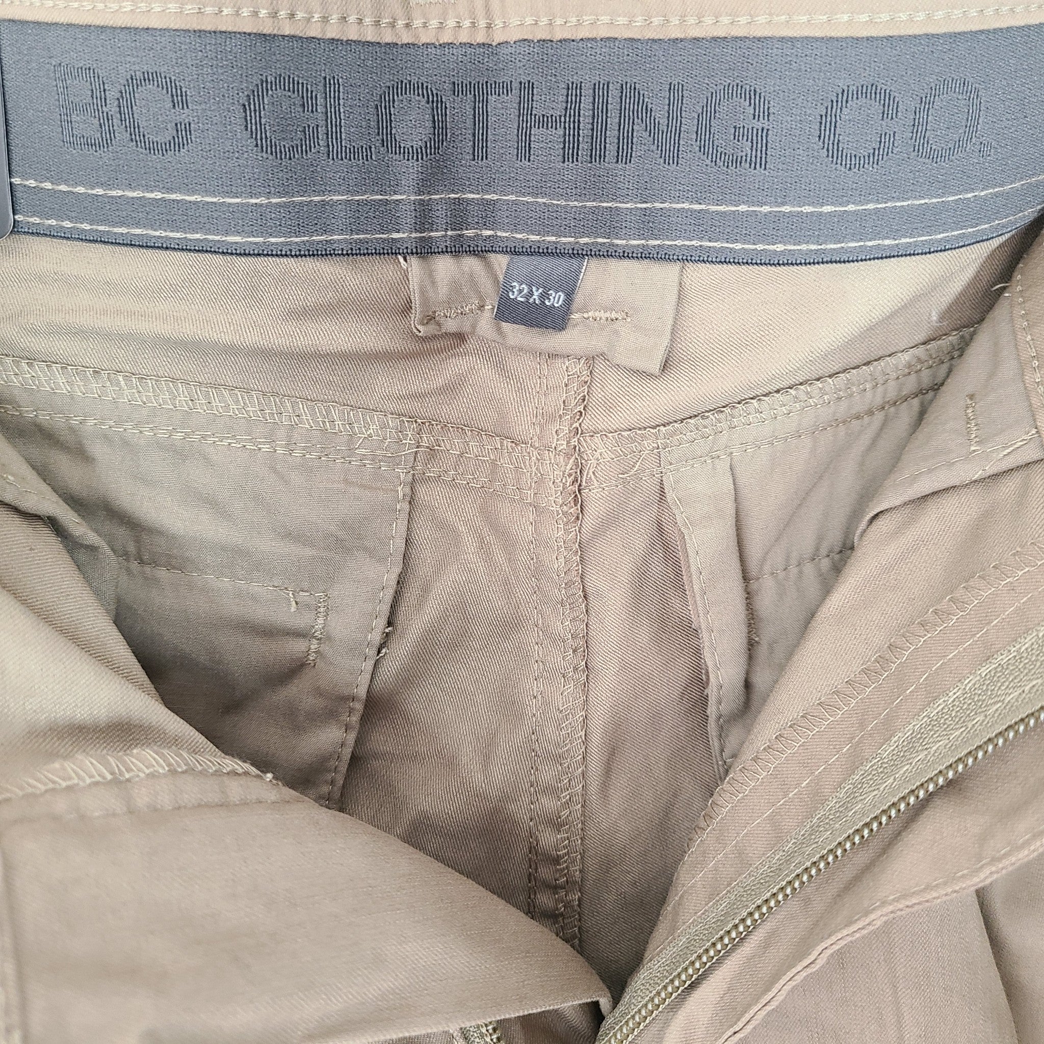 BC Clothing Co Men's Lightweight Tech Pants Khaki Beige Sz 32x30