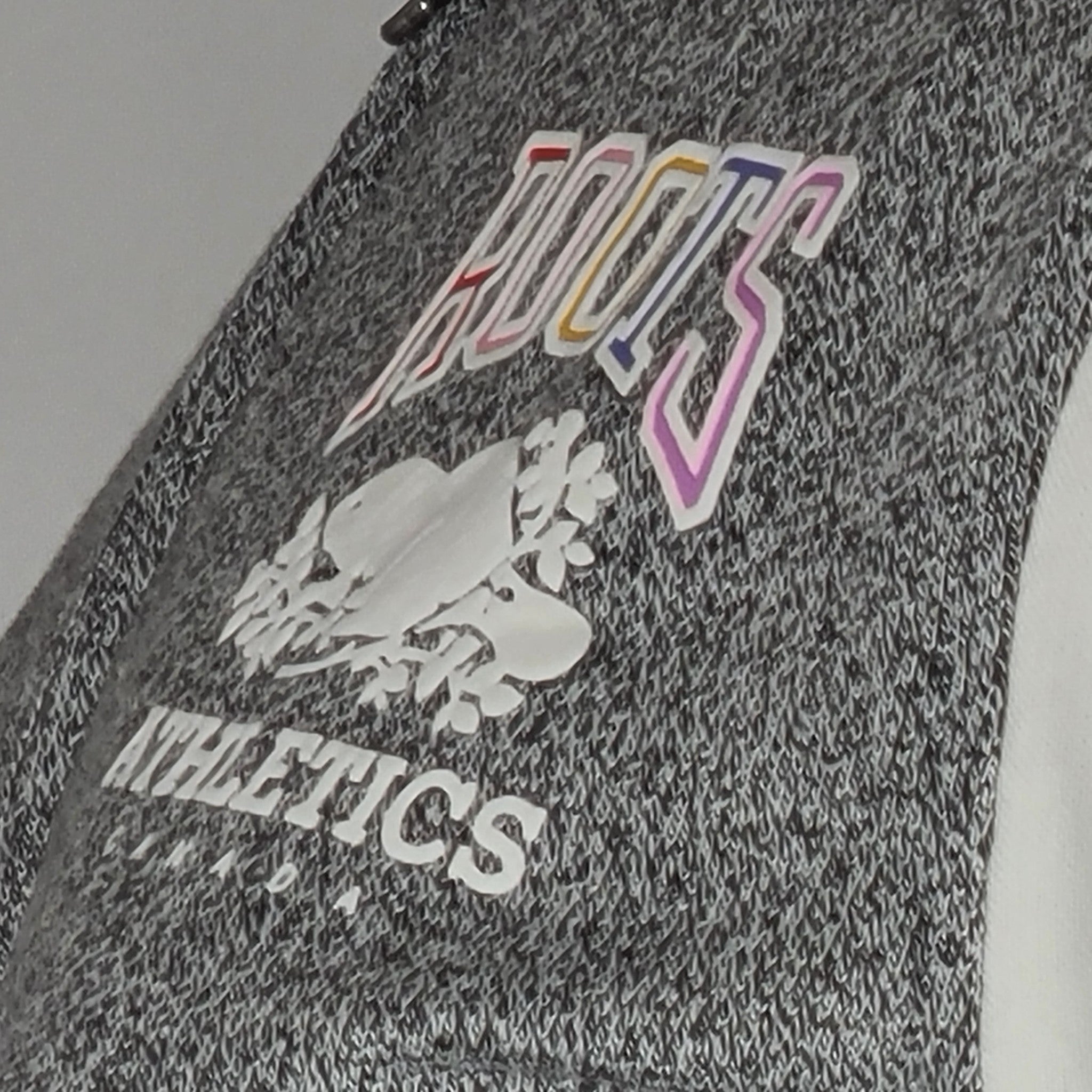 Roots Canada Kids Oversized Varsity Jacket Fleece Relaxed Fit Gray White L NWT