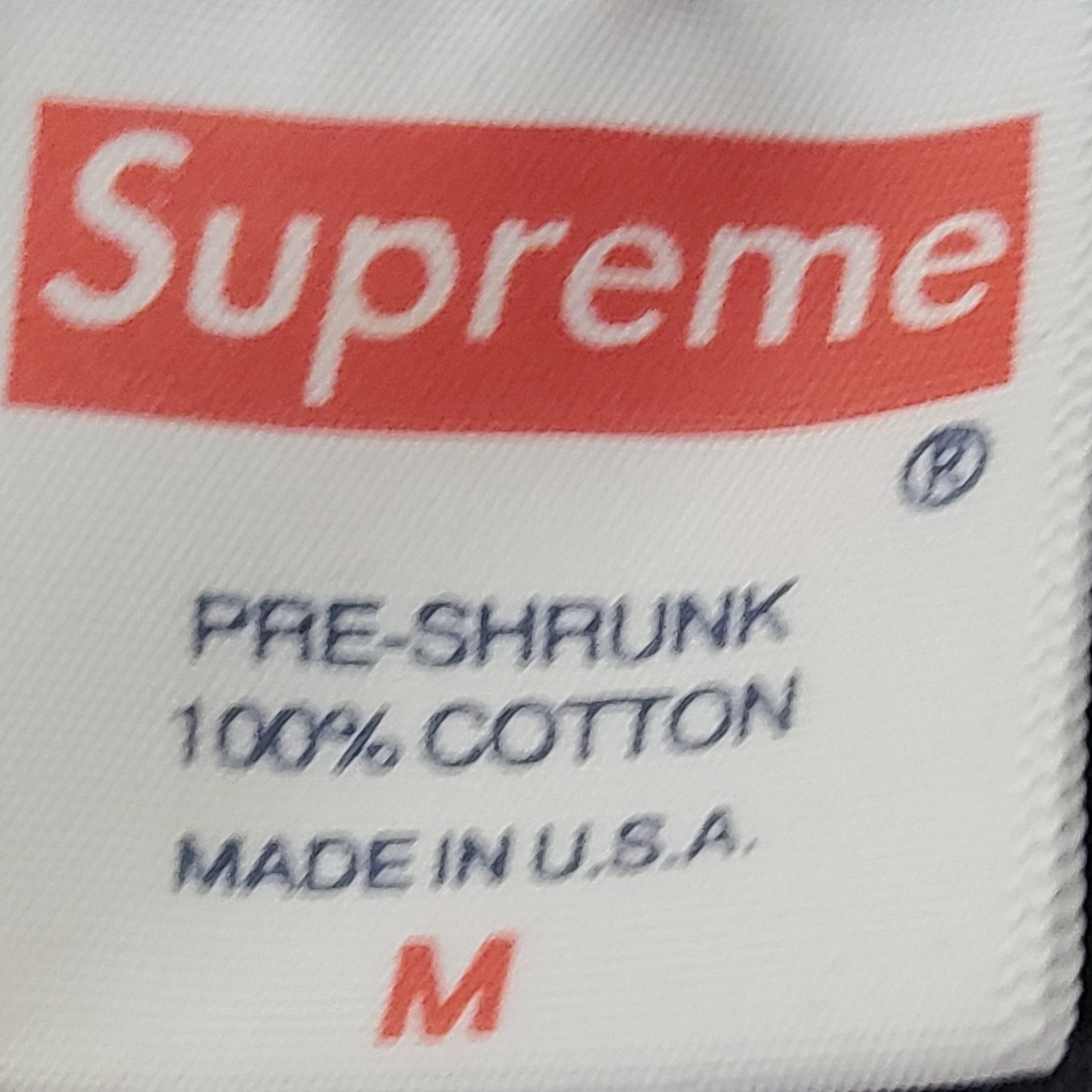 Supreme Red on Black Box Logo Tee Shirt T-Shirt Sz M