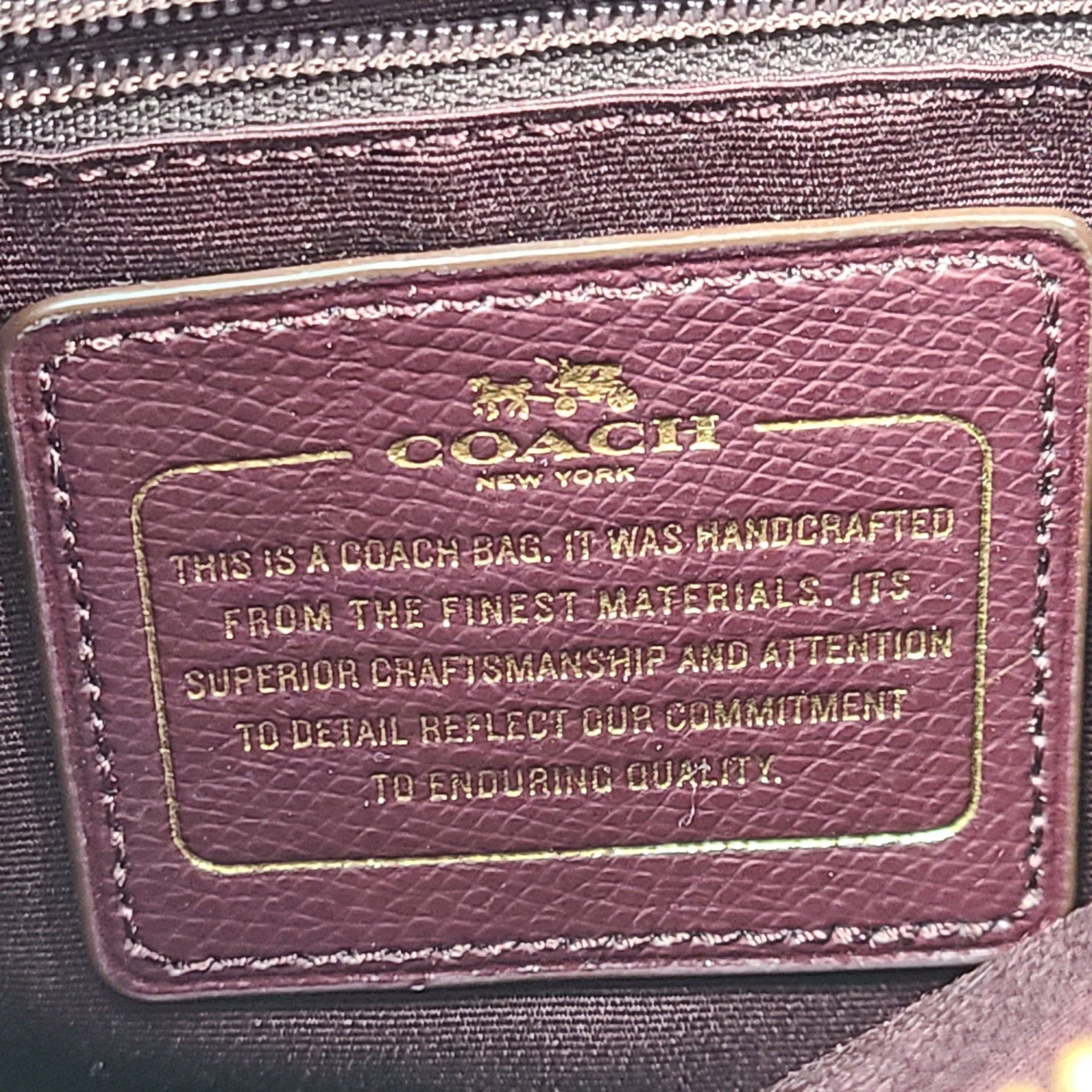 Coach Christie Carryall Burgundy Flower Print Coated Canvas Satchel