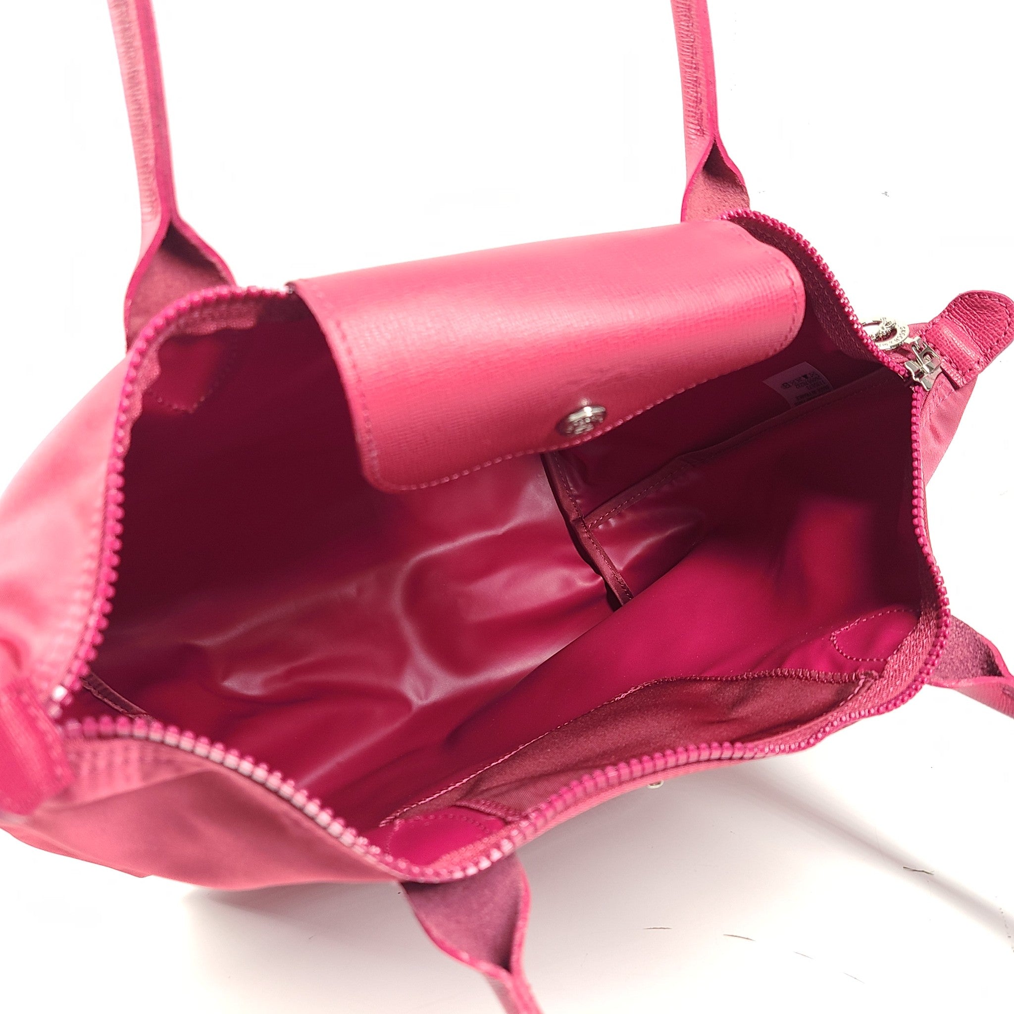 Longchamp Le Pliage Neo Long Handle Small Red Pink Raspberry 2605 578 232