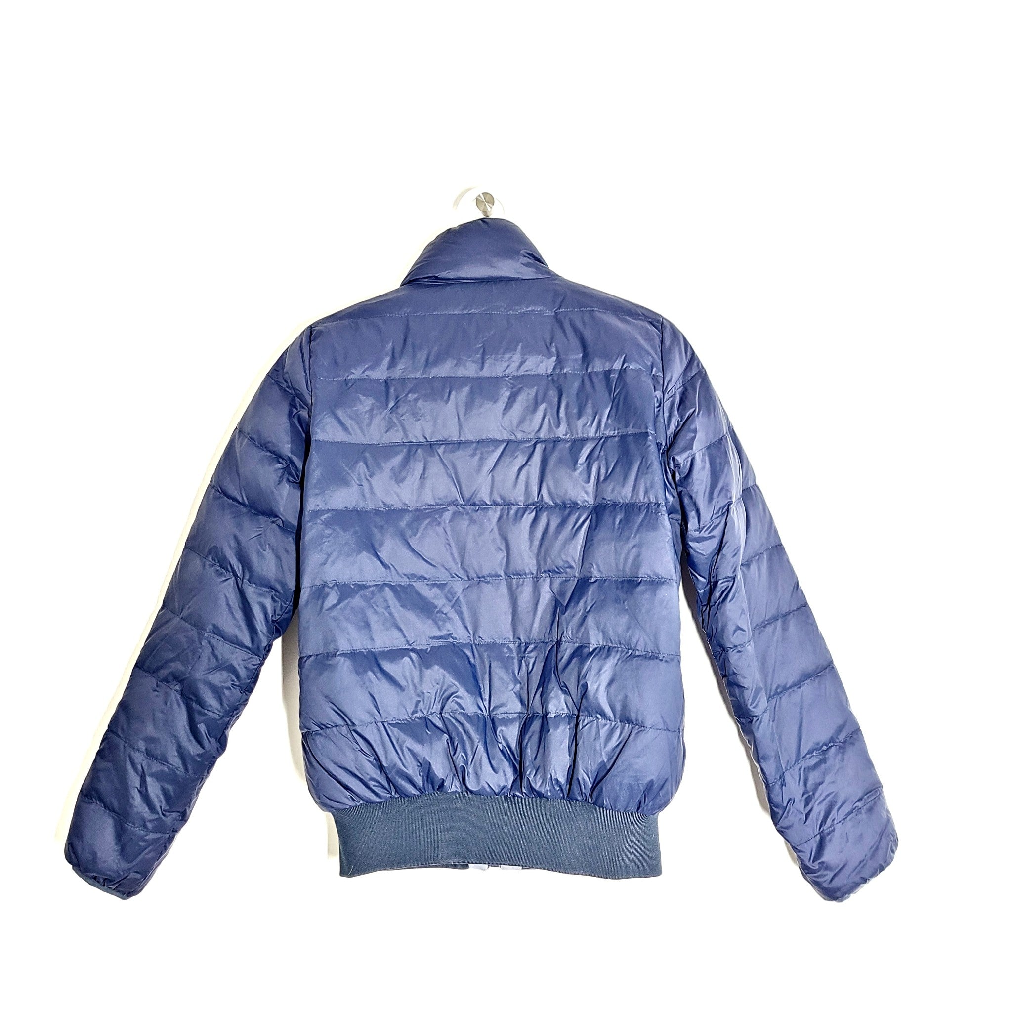 Benetton Kids' Reversible Down Puffer Jacket Light/Dark Blue Sz M