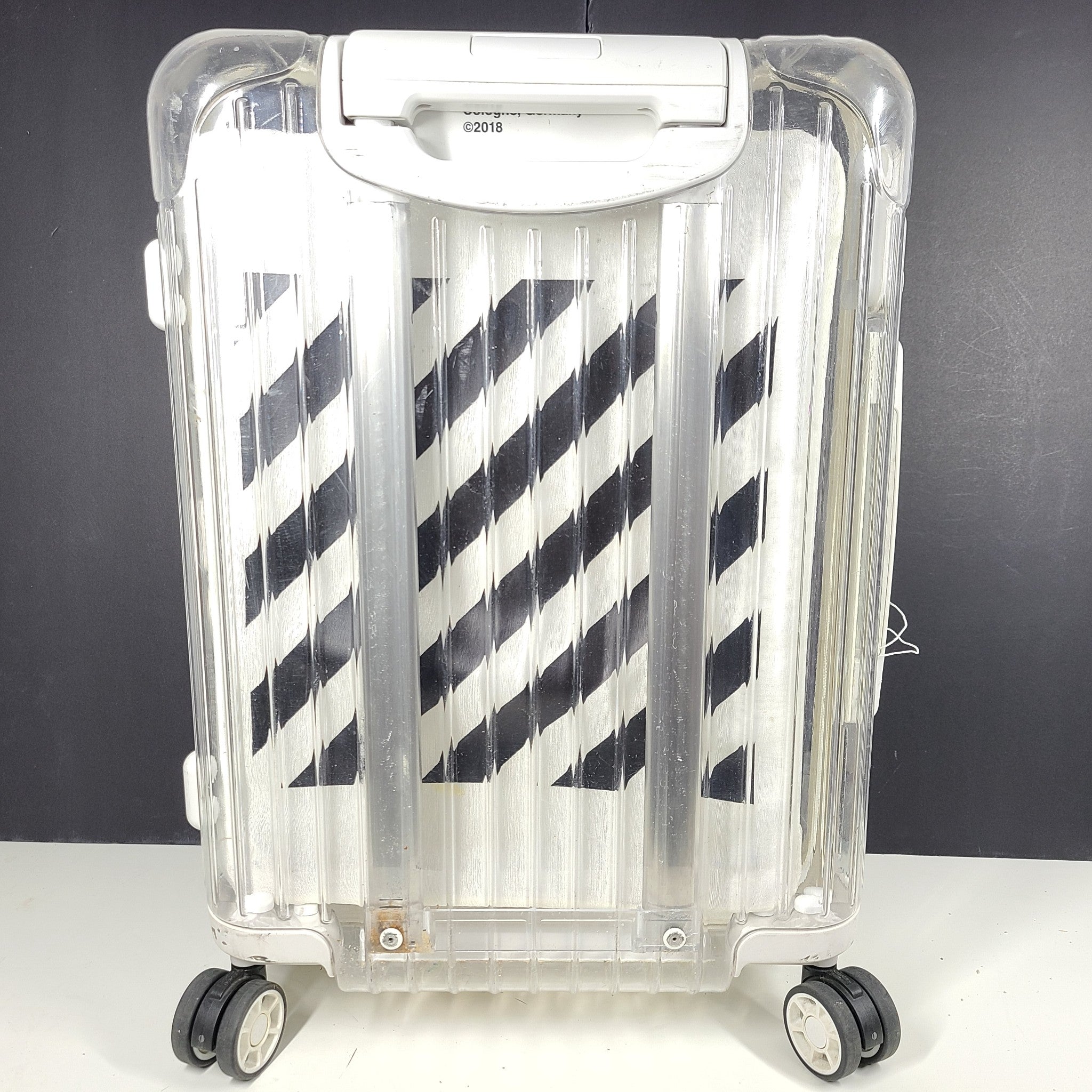 OFF WHITE X RIMOWA See Through 36L Case Logo Suitcase Carry On White