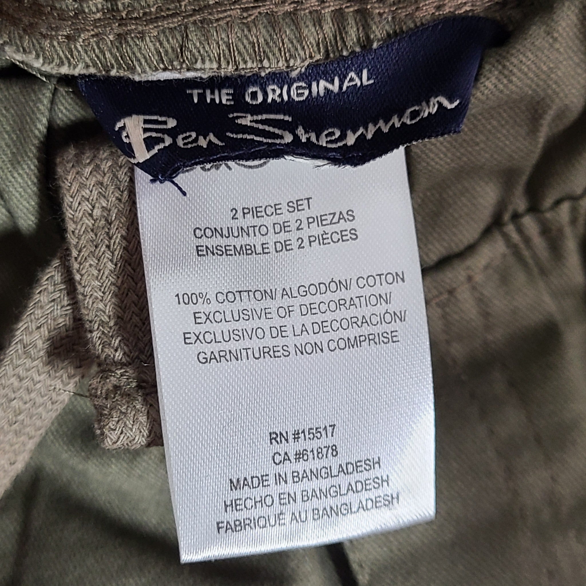 Ben Sherman Boys' Kids' 2 Pc Shirt & Shorts Set Sz 6