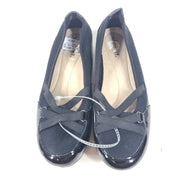 White Mountain Women's Slip On Loafers Leather Glossy Black Gel Sole US 7.5