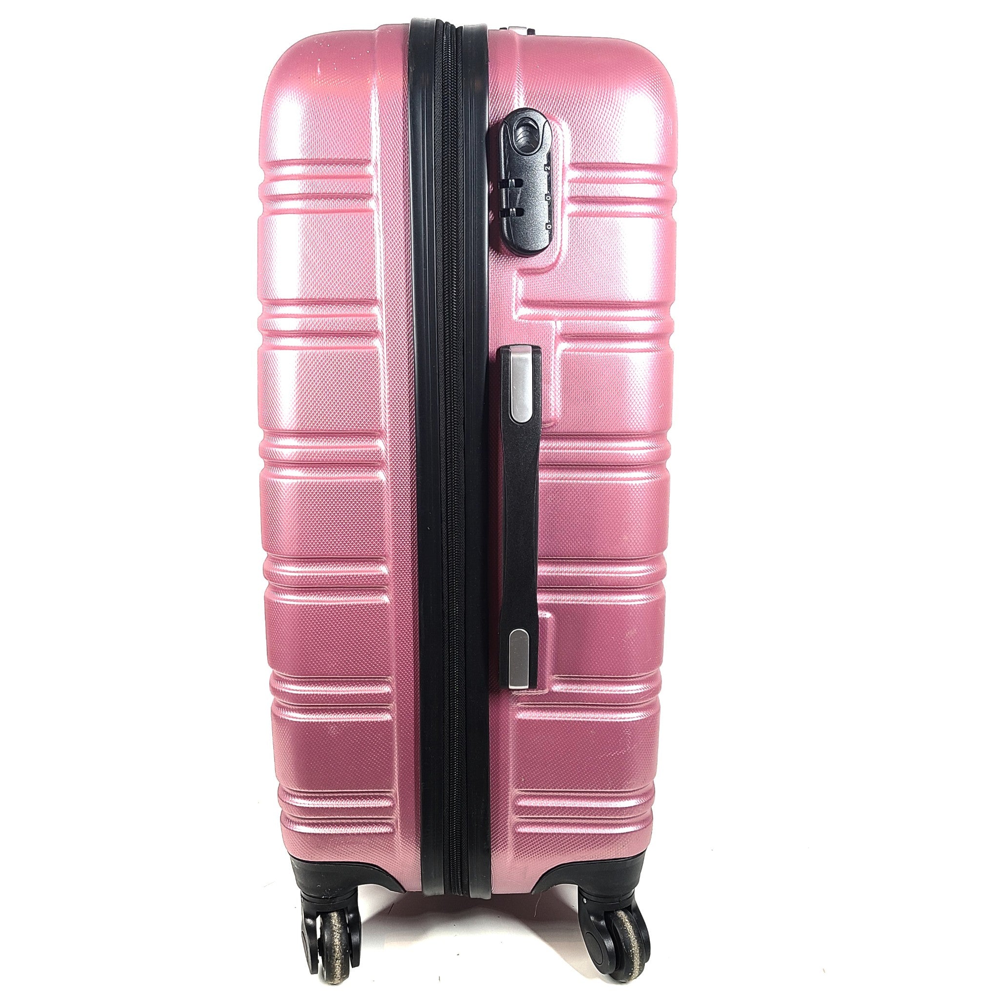 Baleo Paris 25" Hardside Spinner Hard Shell Locking Luggage Metallic Pink