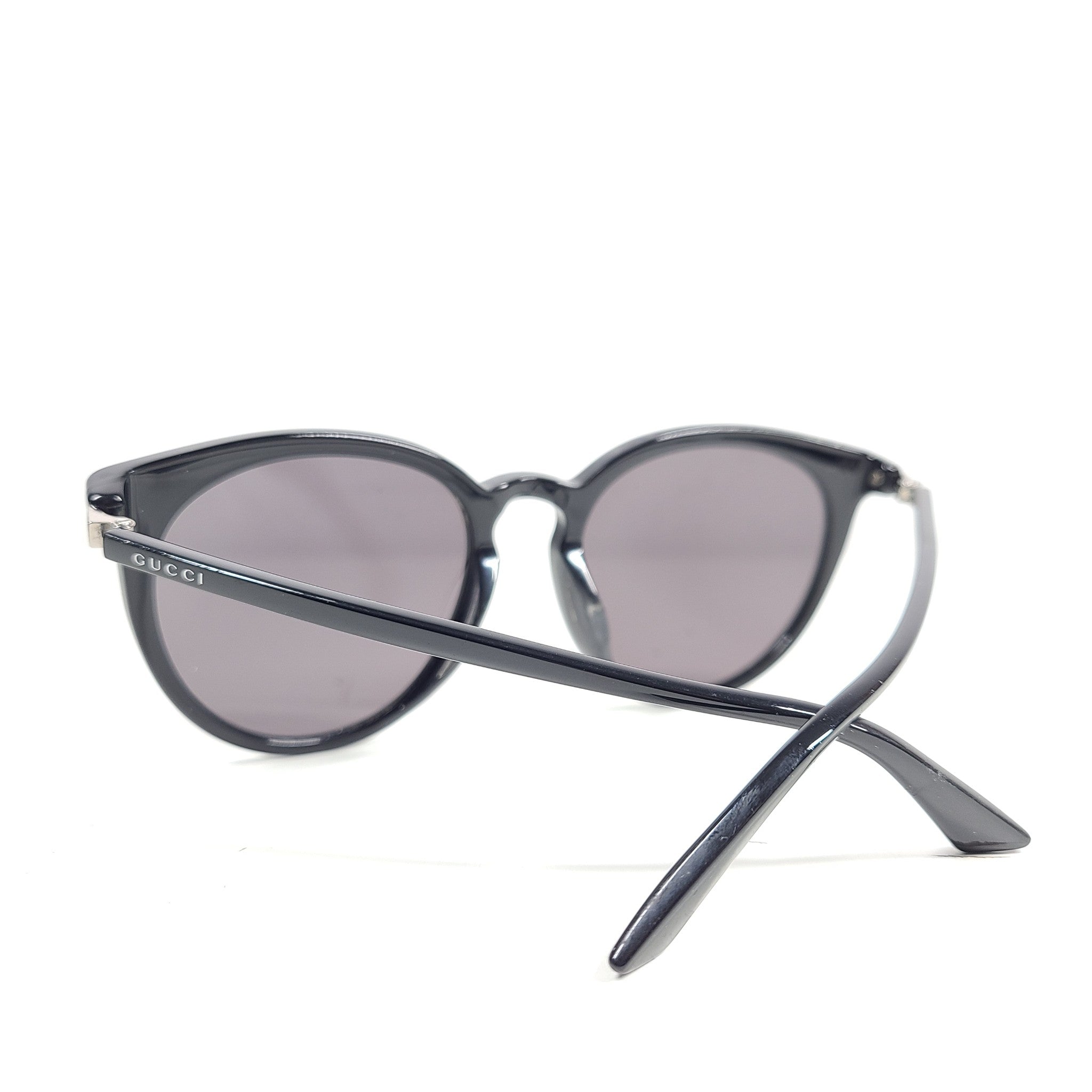 Gucci Men's GG0064SK GG/0064/SK 002 Black/Silver Logo Fashion Sunglasses 55mm