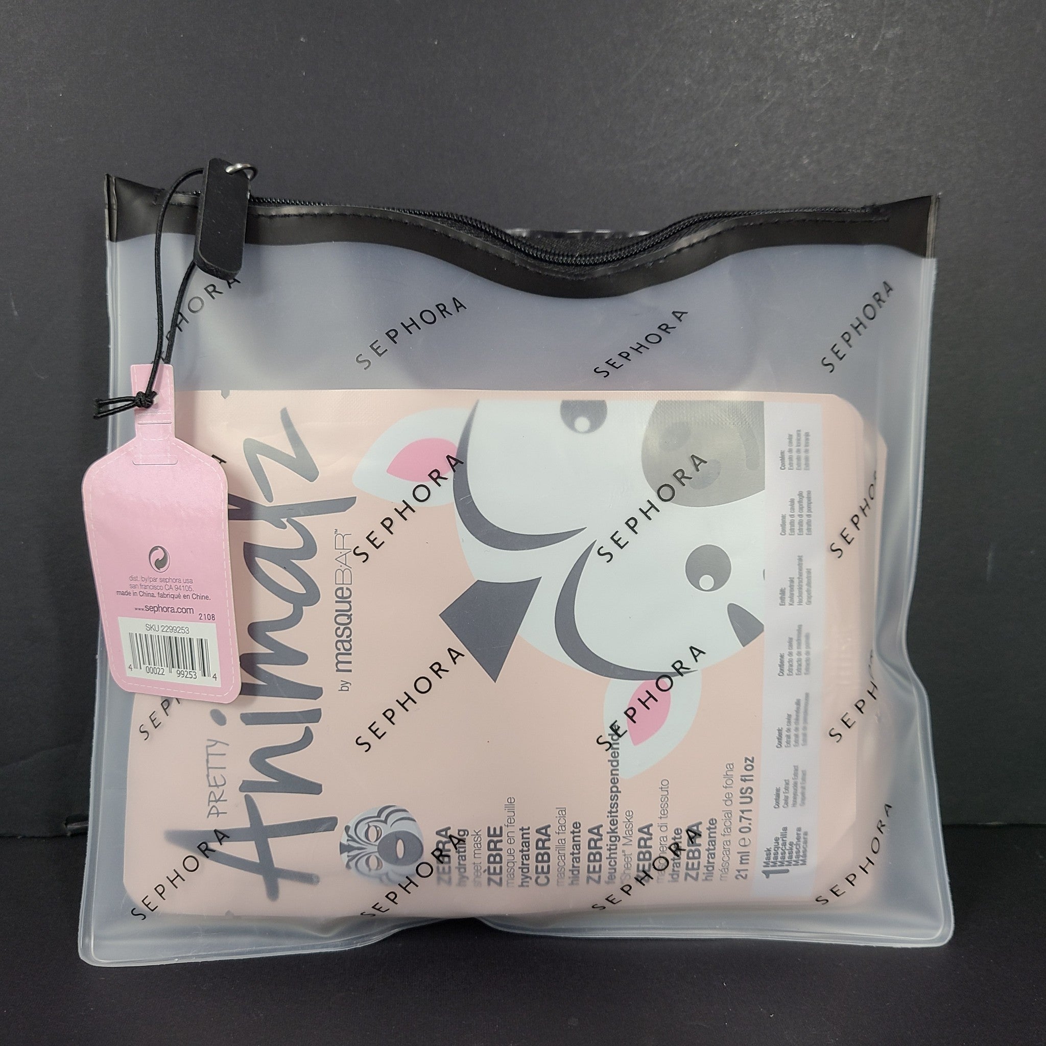 12 x Pretty Animalz Sheet Masks + Sephora Beauty on the Fly Reusable Bag