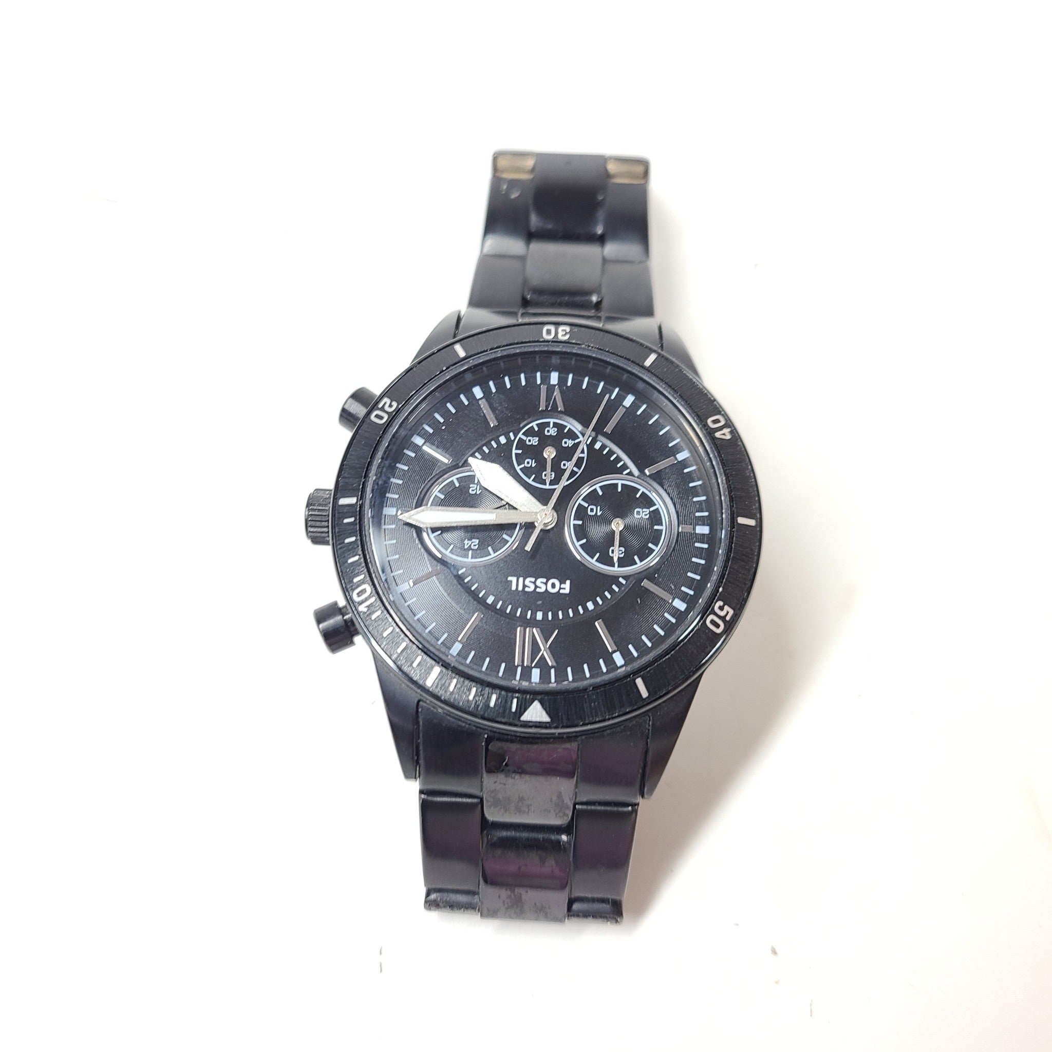 Fossil Men's Flynn Sport Watch Roman Numerals Chronograph Black BQ2227