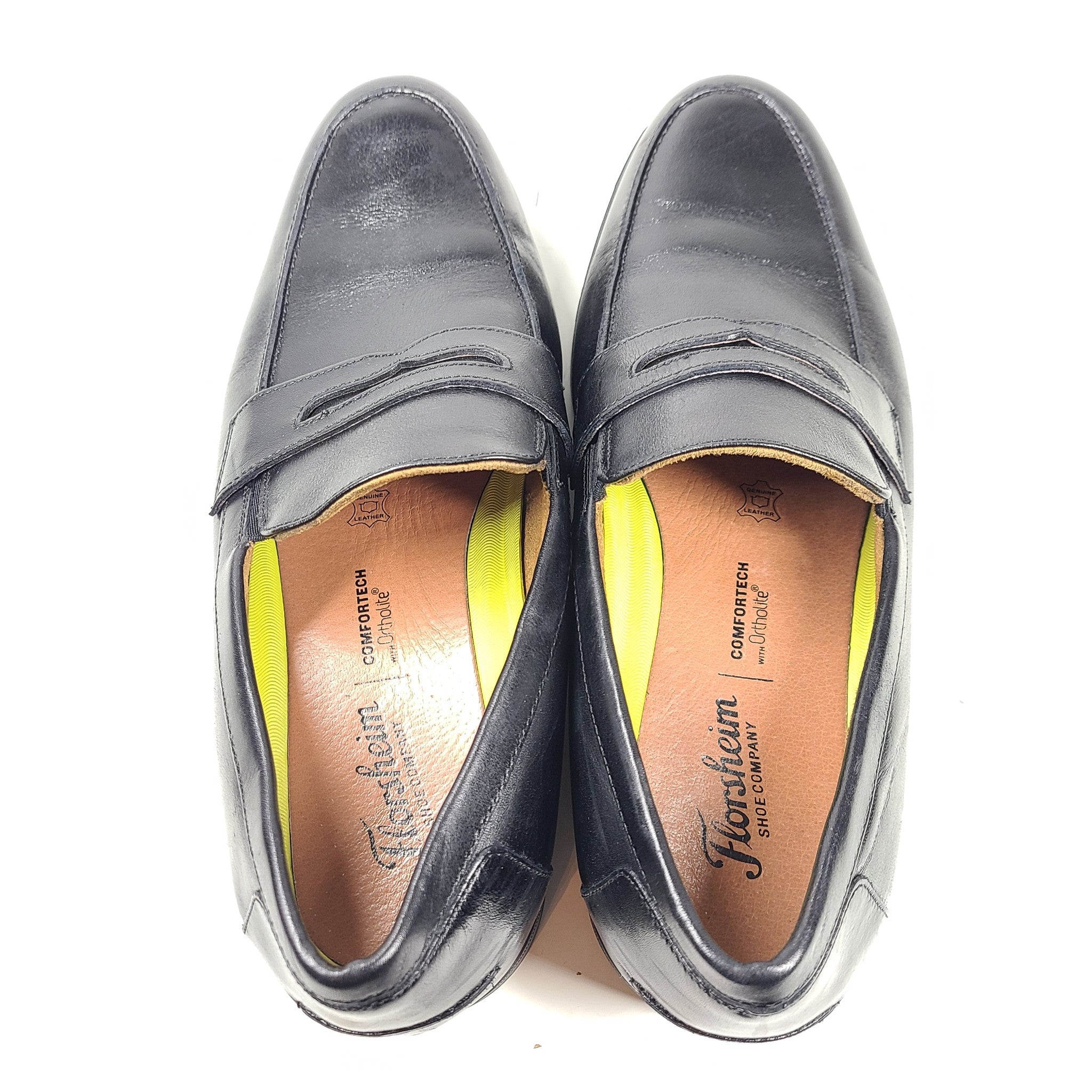 Florsheim Sorrento Moc Toe Penny Loafer Leather Shoes US Men's Sz 11 Black