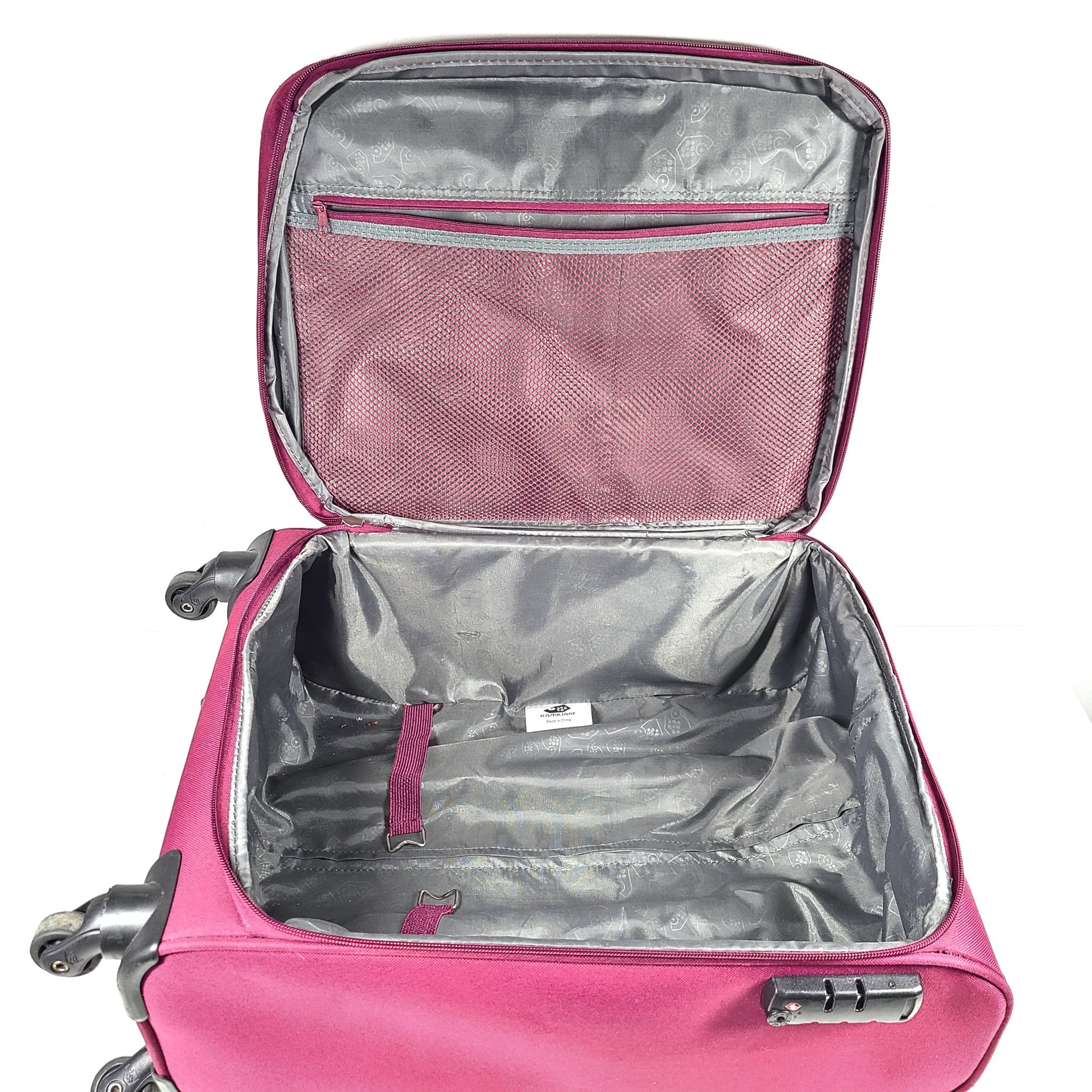 Kamiliant Oromo Plus 21" Spinner Carry On Cabin Luggage Lock Expandable Magenta