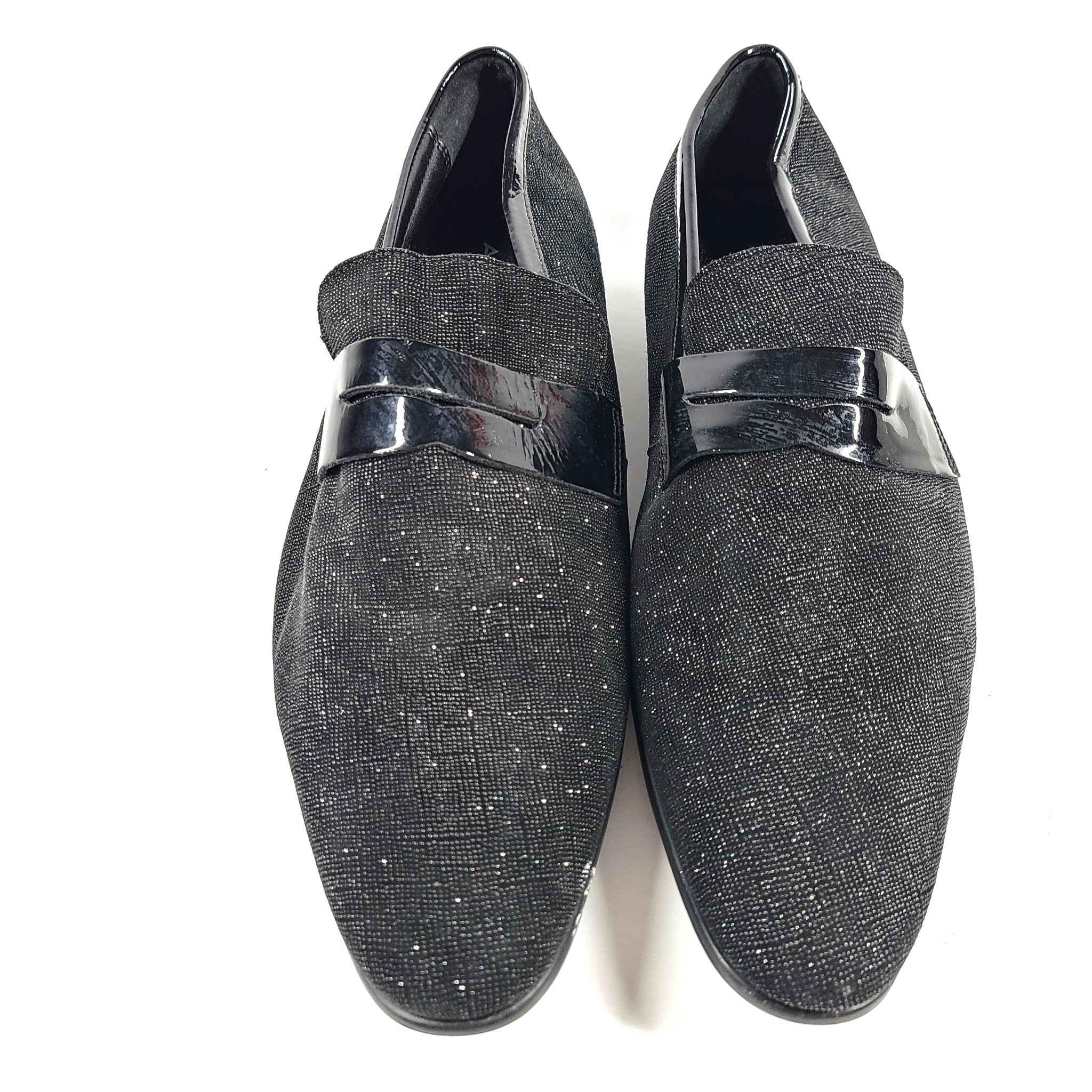 Aldo Men's Jerani Glitter Loafers Black Dress Shoes US Sz 12