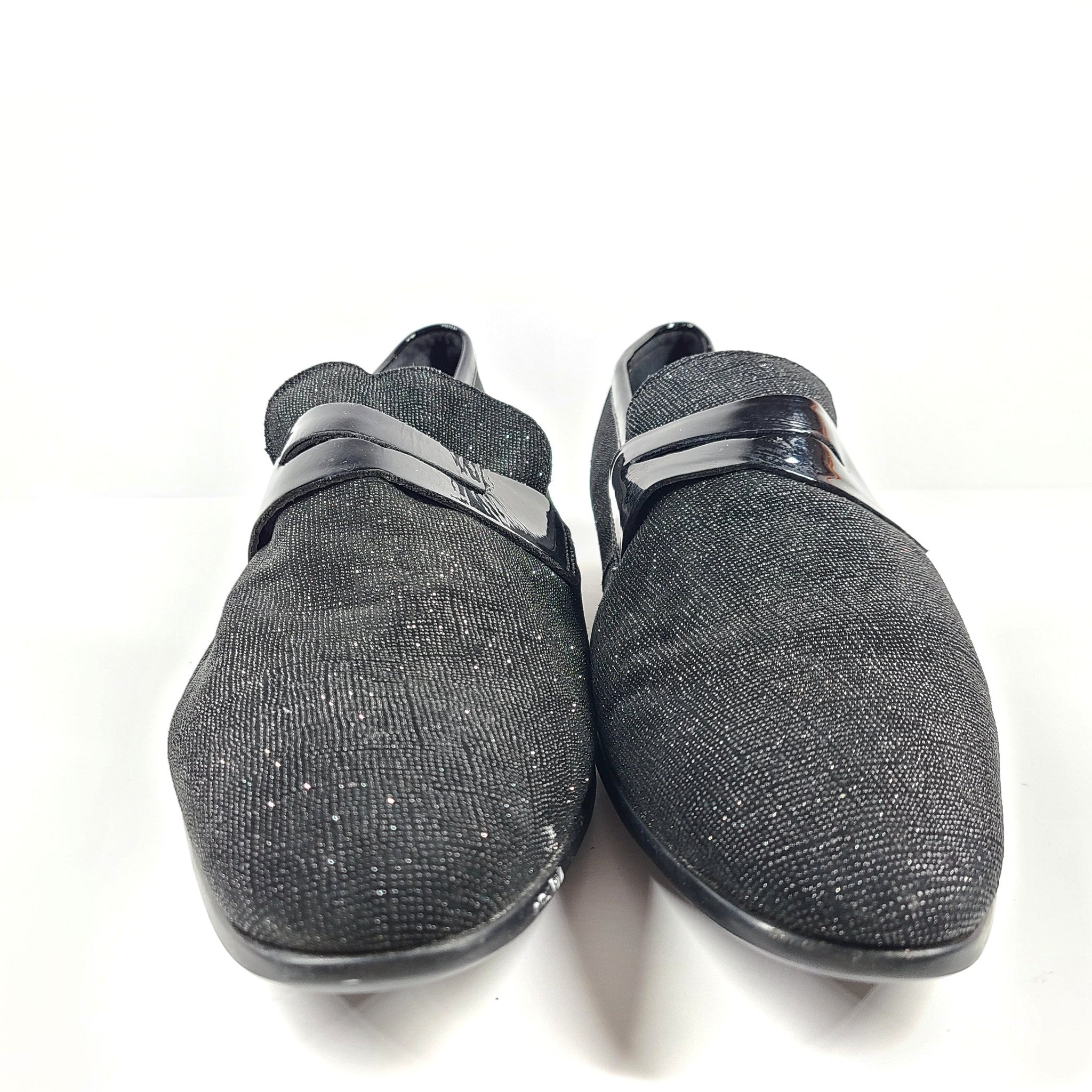 Aldo Men's Jerani Glitter Loafers Black Dress Shoes US Sz 12